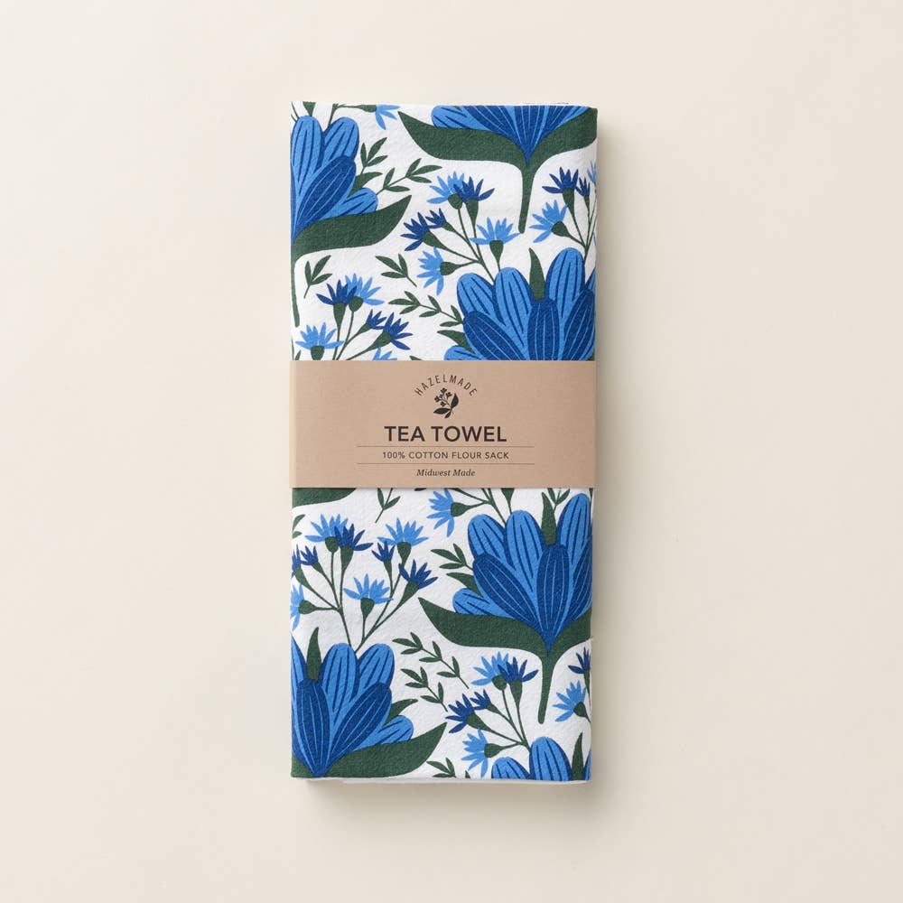 HAZELMADE - Blue Gentian Tea Towel / Kitchen Decor / Midwest Made