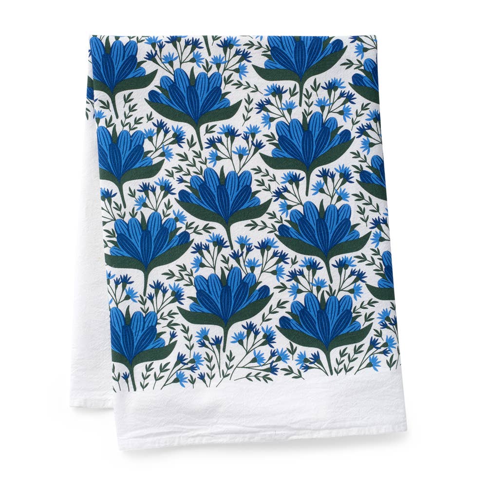 HAZELMADE - Blue Gentian Tea Towel / Kitchen Decor / Midwest Made