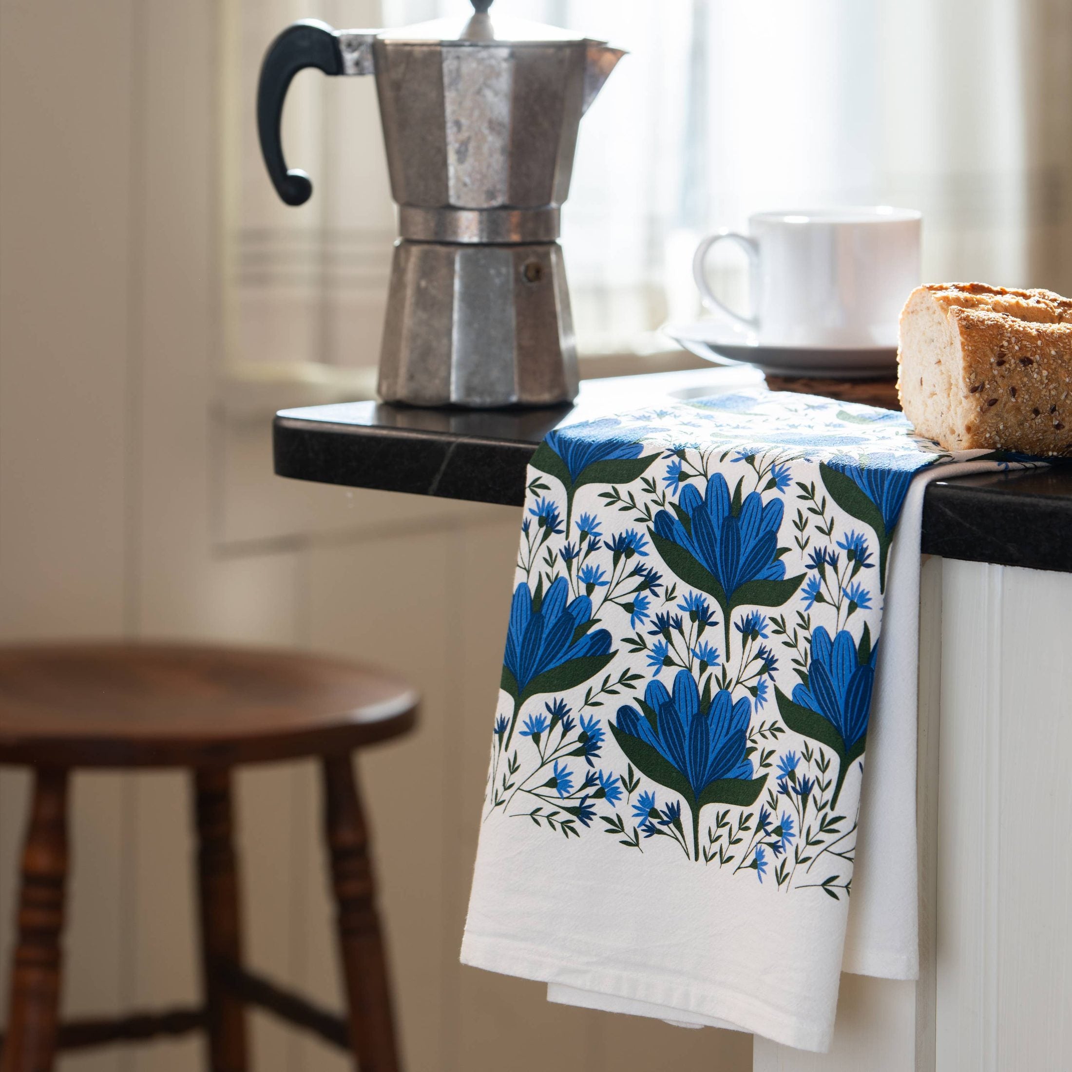 HAZELMADE - Blue Gentian Tea Towel / Kitchen Decor / Midwest Made