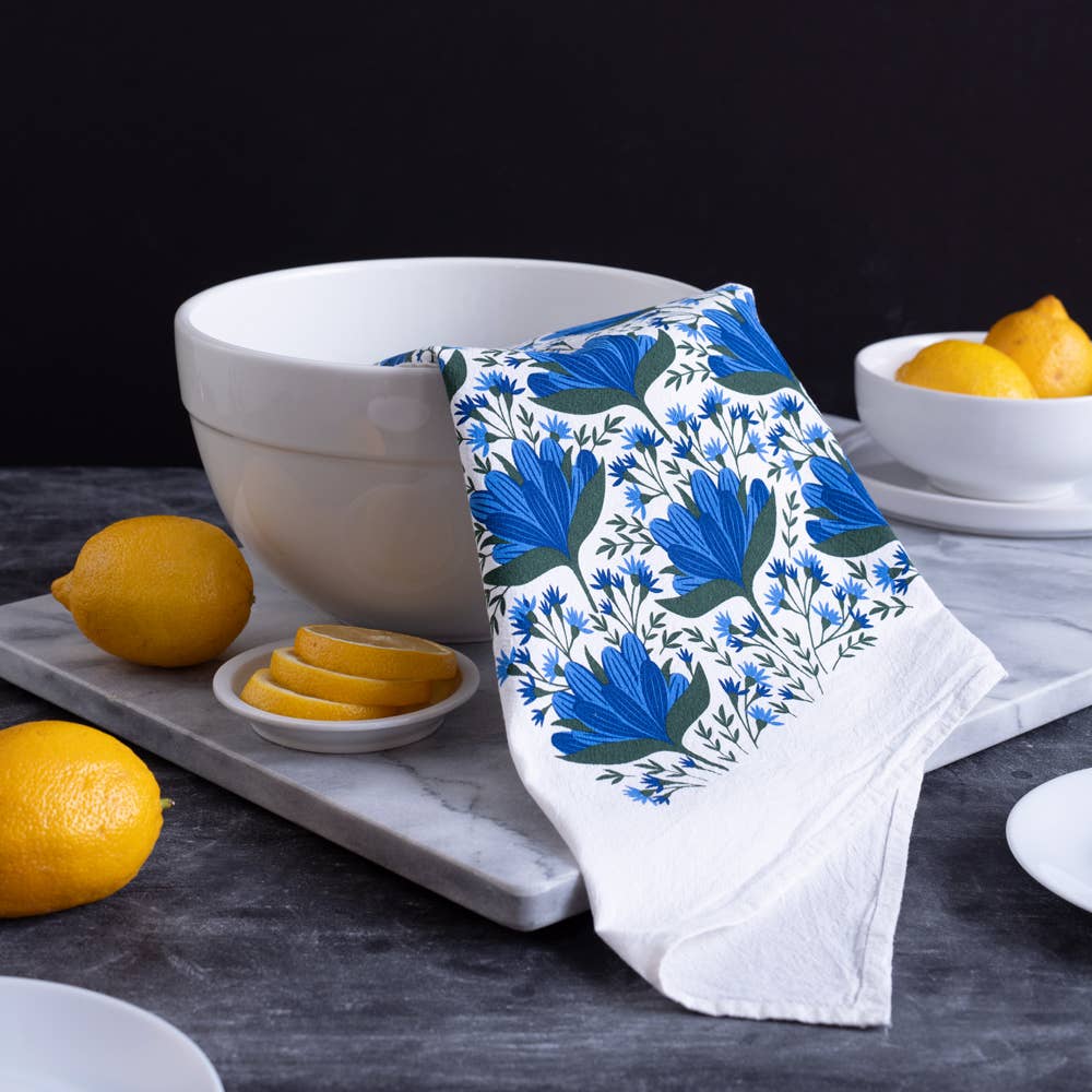 HAZELMADE - Blue Gentian Tea Towel / Kitchen Decor / Midwest Made