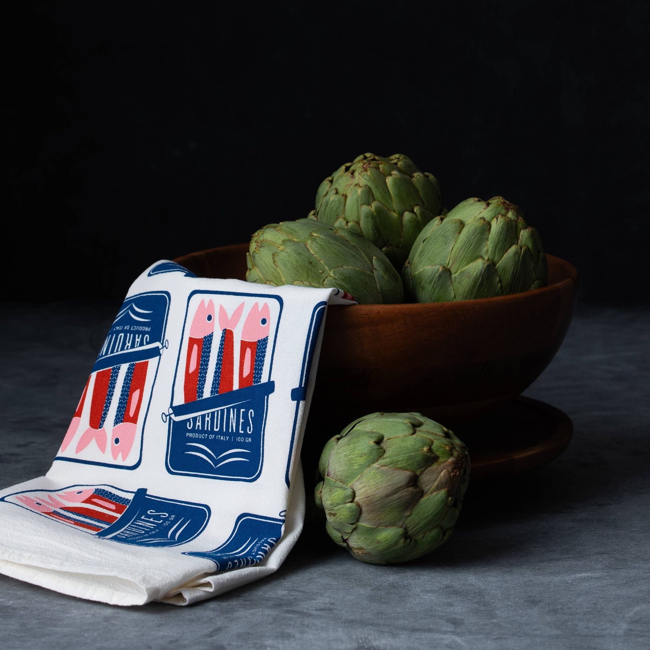 HAZELMADE - Sardines Tea Towel / Kitchen Decor / Midwest Made