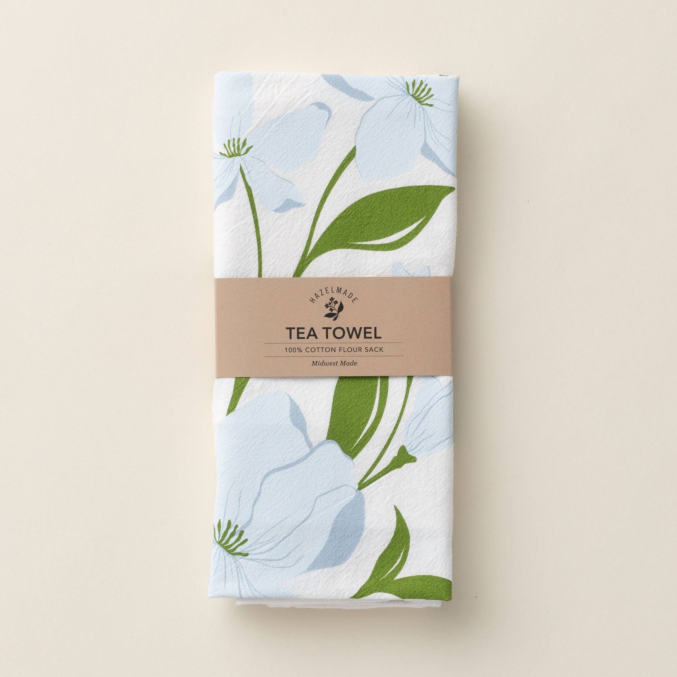 HAZELMADE® Tea Towels + Gifts - Dogwood Flower Tea Towel | Kitchen Towel