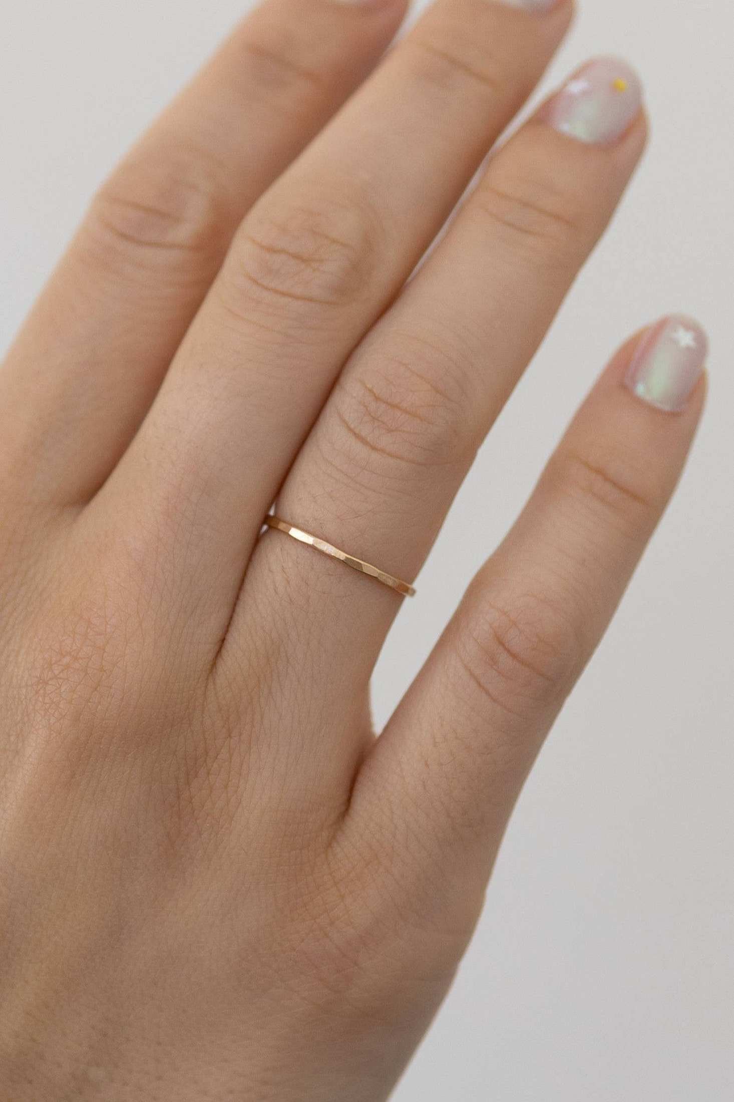Hammered Stacking Rings Rings
