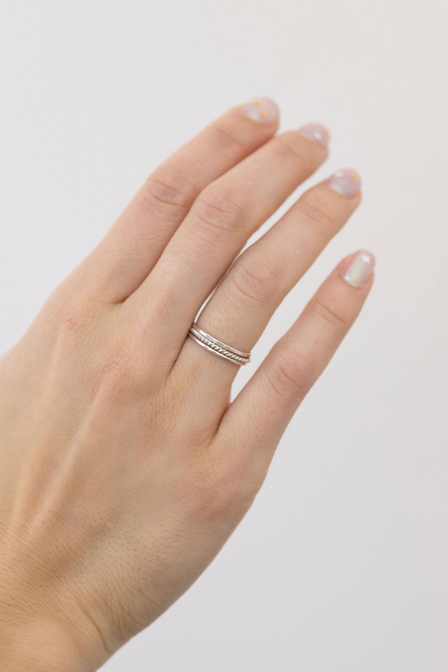 Hammered Stacking Rings Rings