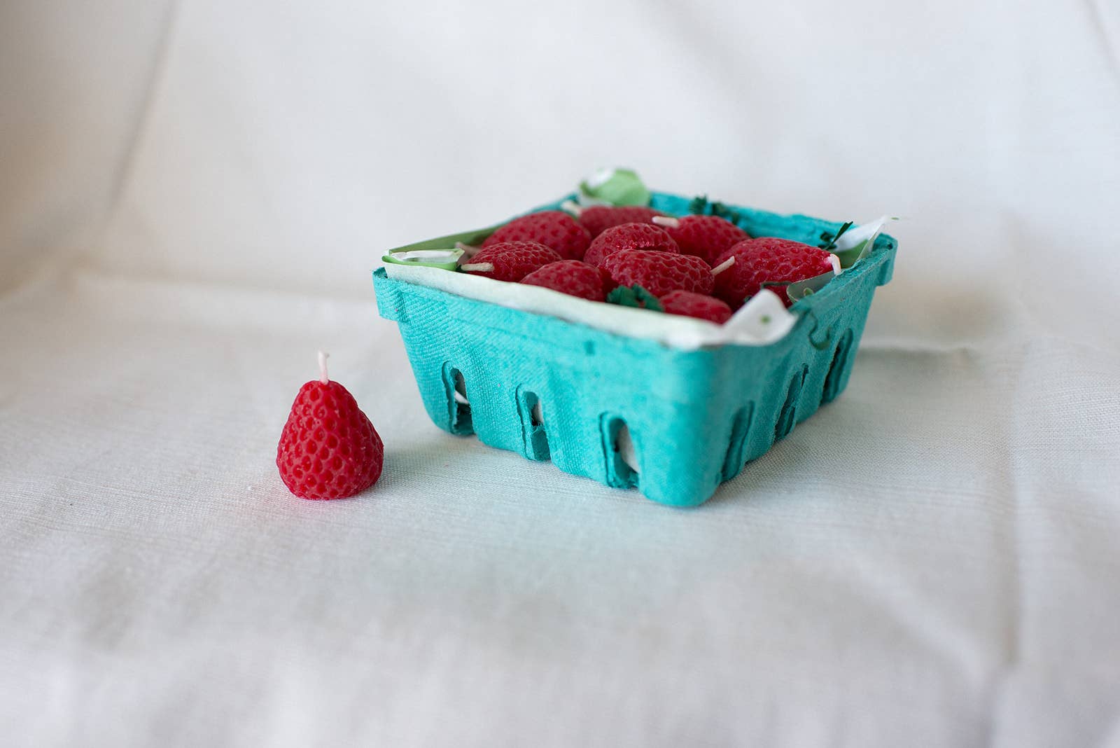 Happy Organics - Beeswax Strawberry Birthday Candles