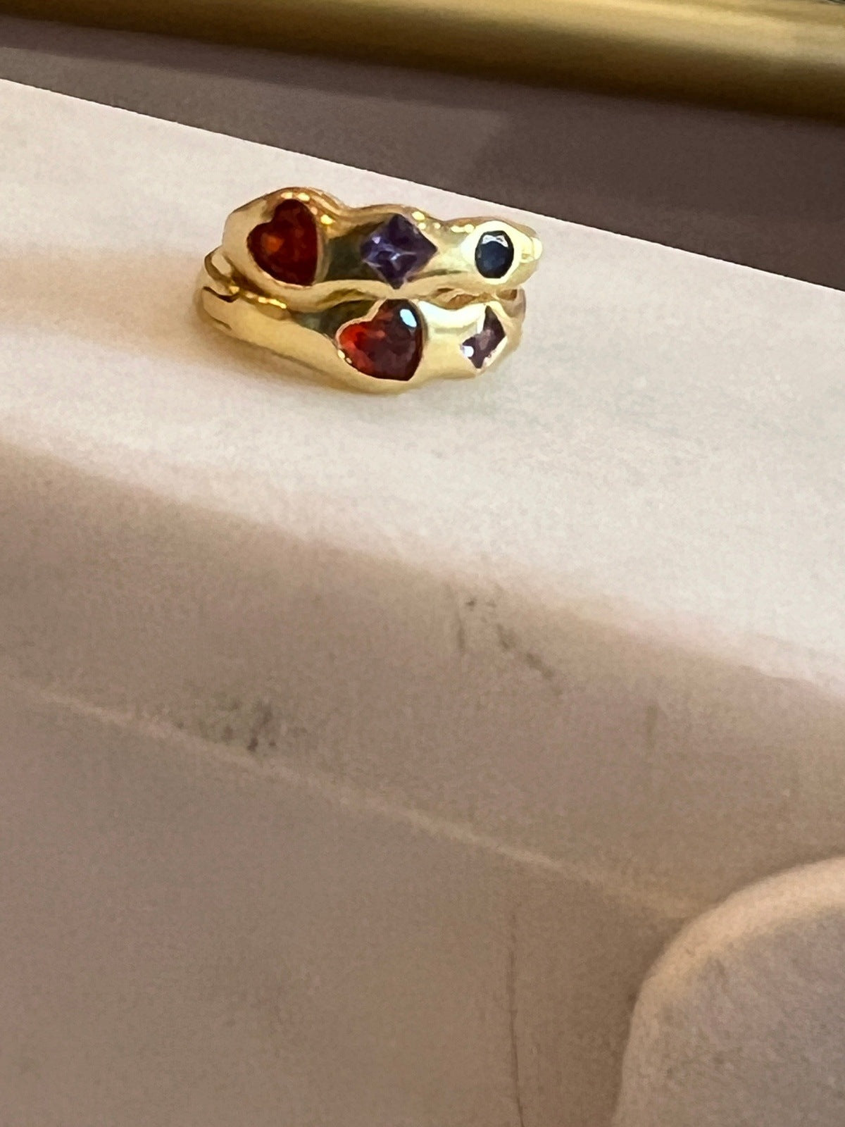 Harlequin Huggie Earring Hoops Earrings