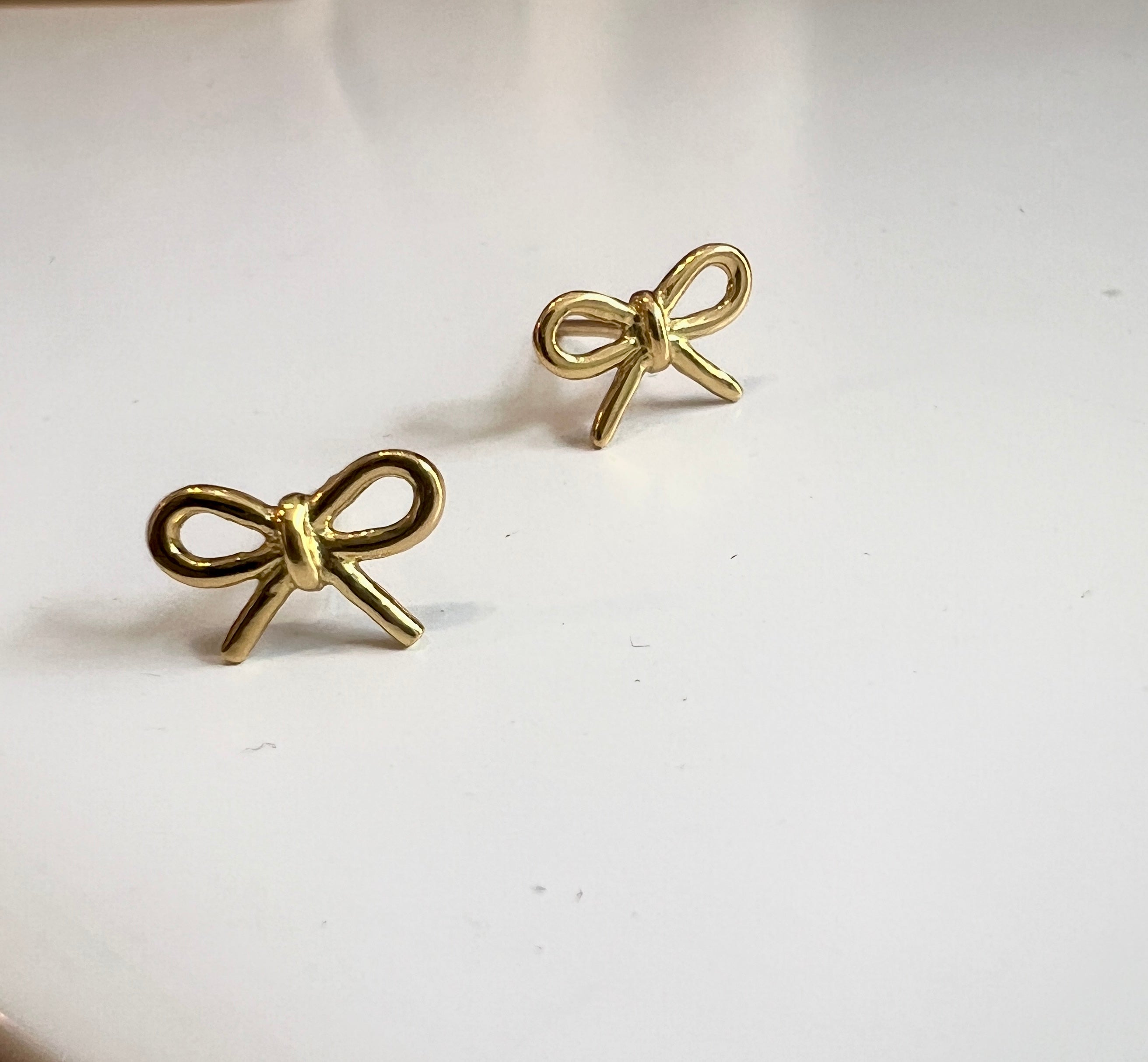 Tiny Bow Stud Earrings