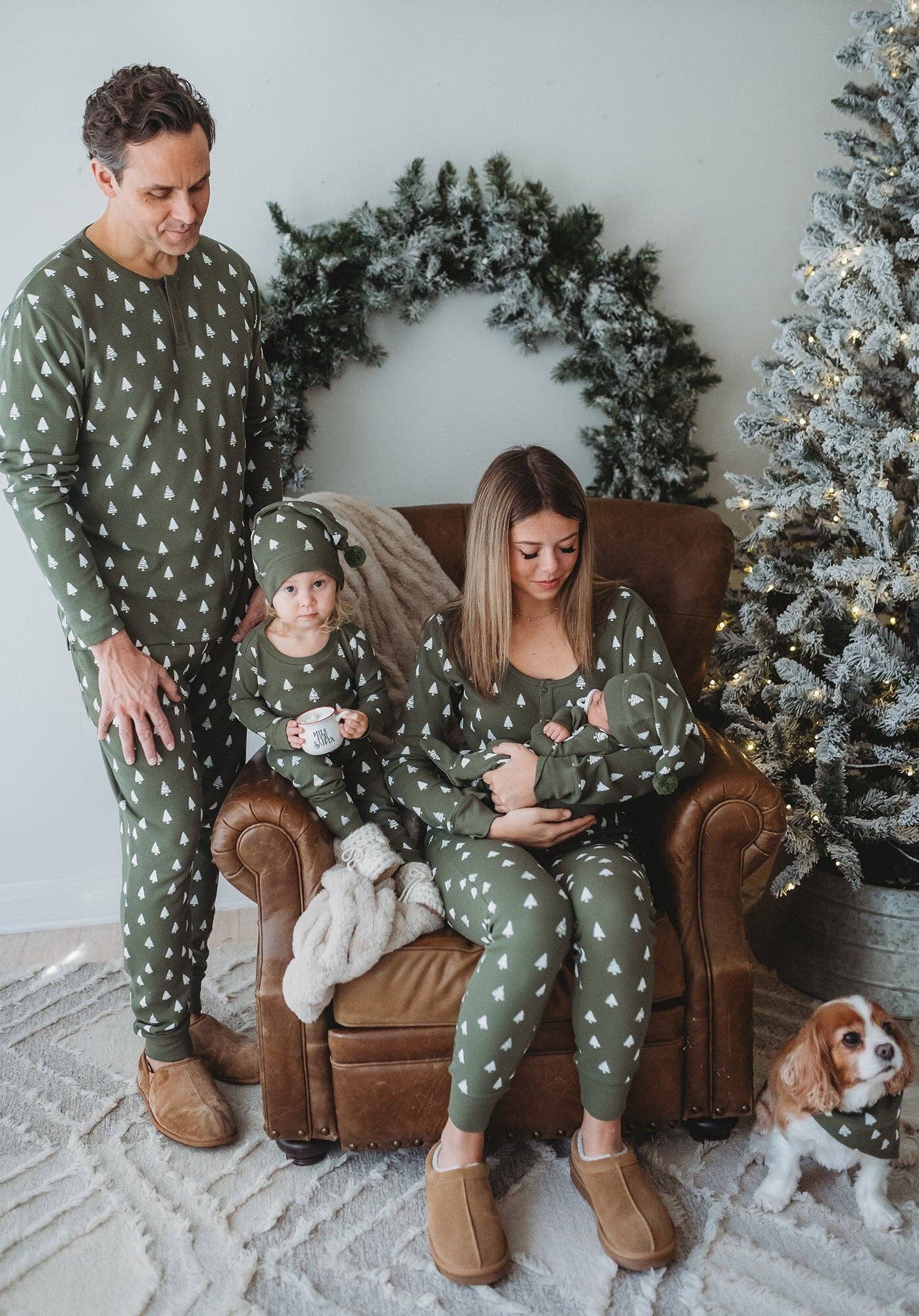 L'ovedbaby - Frosty Pine | Holiday Thermal Zipper Footie & Cap Set