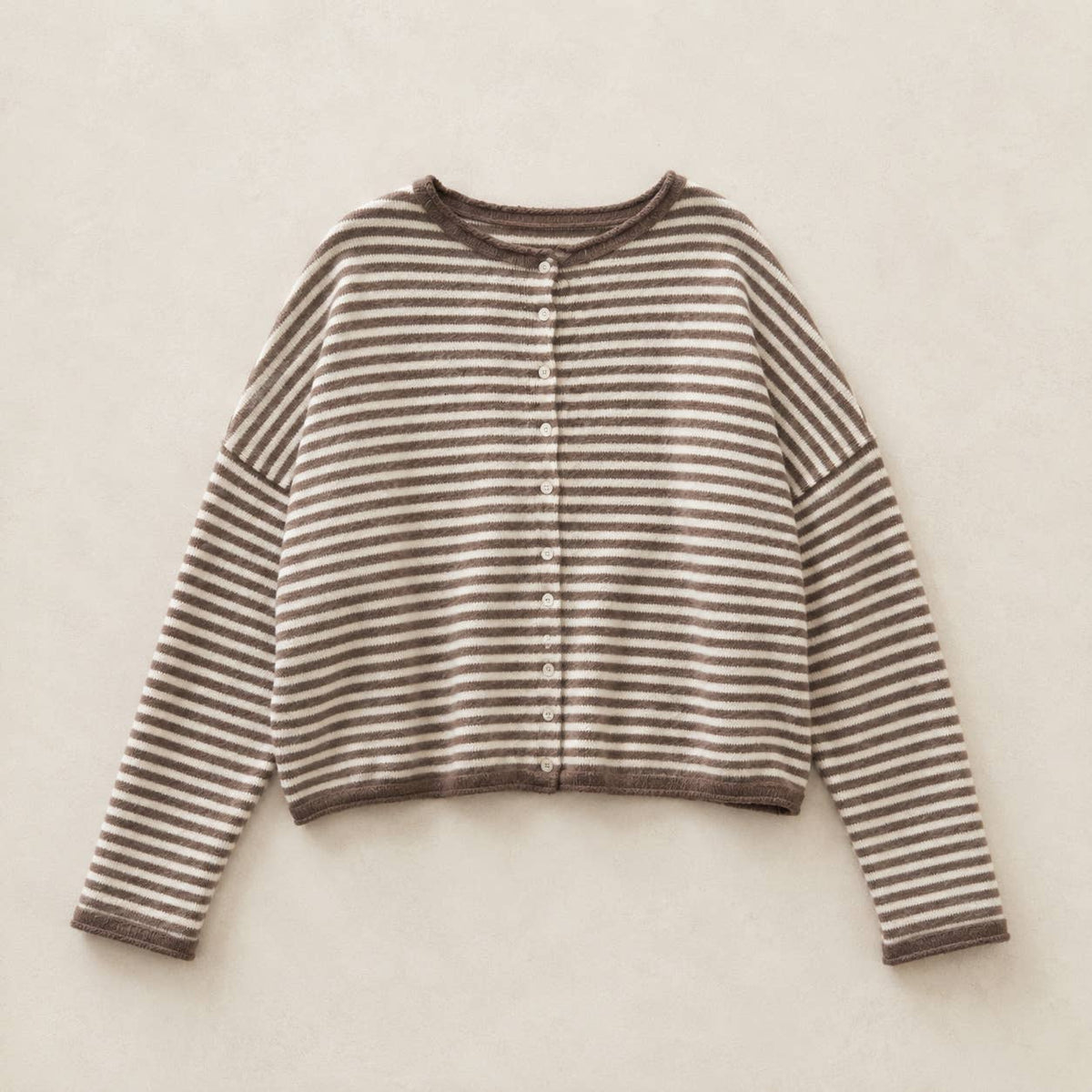 LARA DAISY INC - Soft Stripe Button-Front Knit Sweater Cardigan | LJ7122