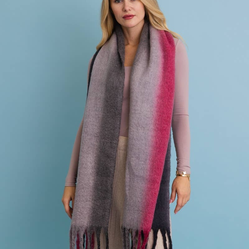 Leto Accessories - Ombre Dream Luxe Fringe Blanket Scarf 🎨