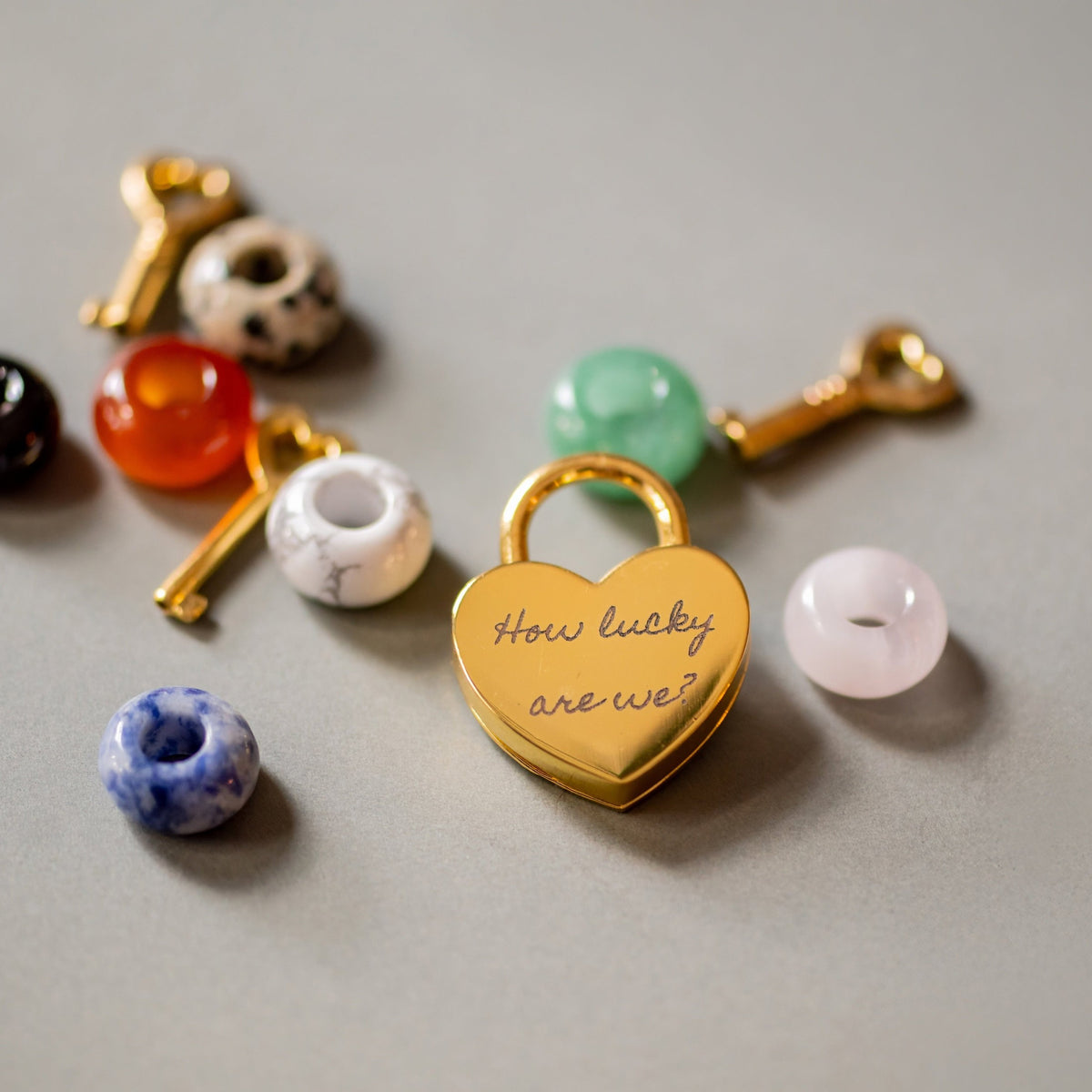 Lock Charm Engraved