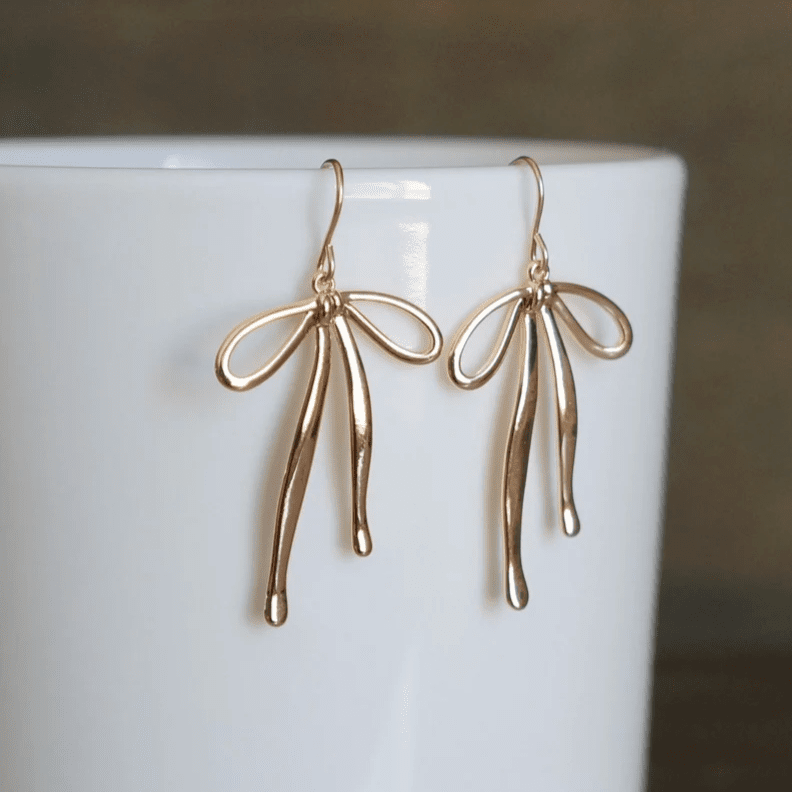Louise Bow Earrings - Gold or Silver Earrings