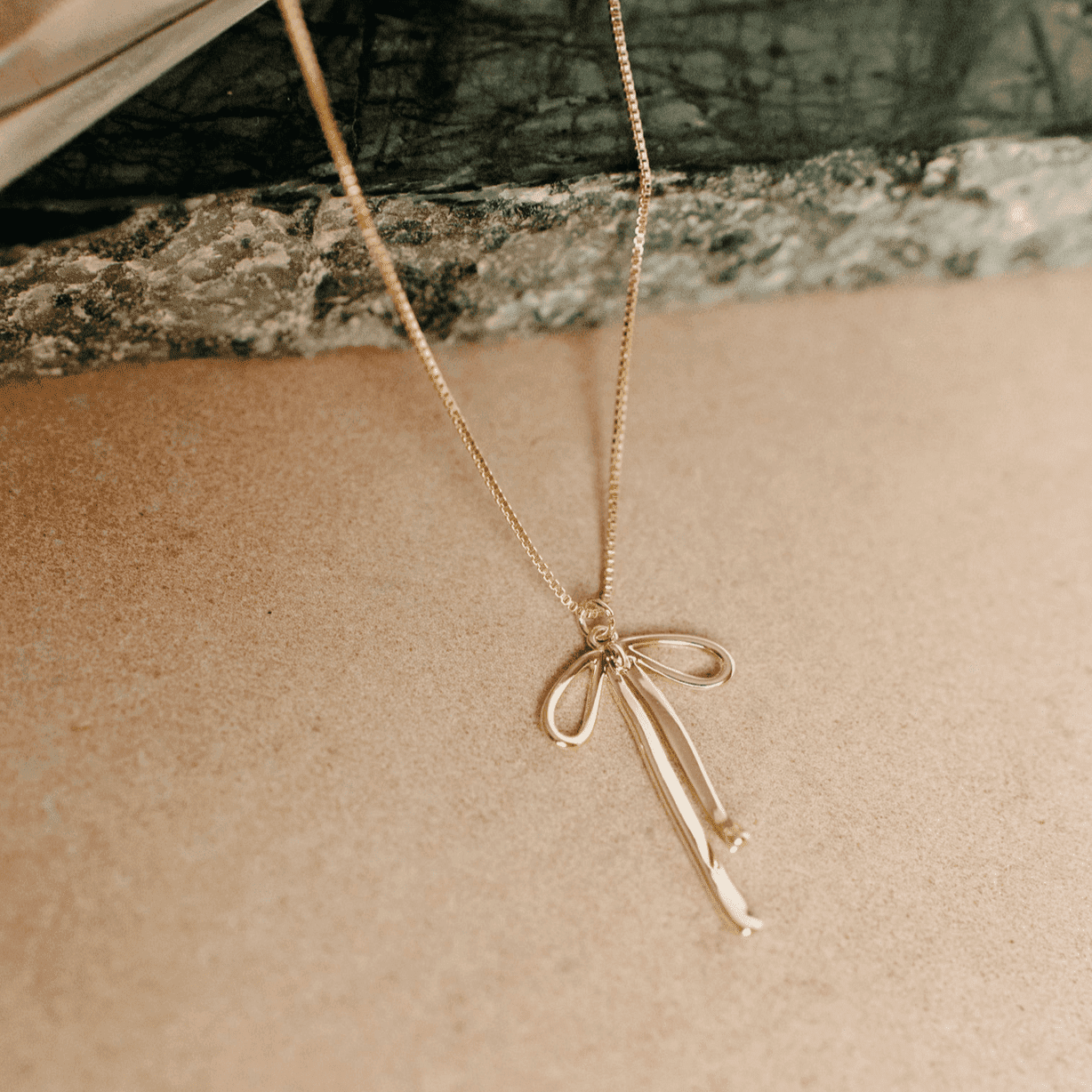 Louise Bow Necklace - Gold or Silver Necklaces