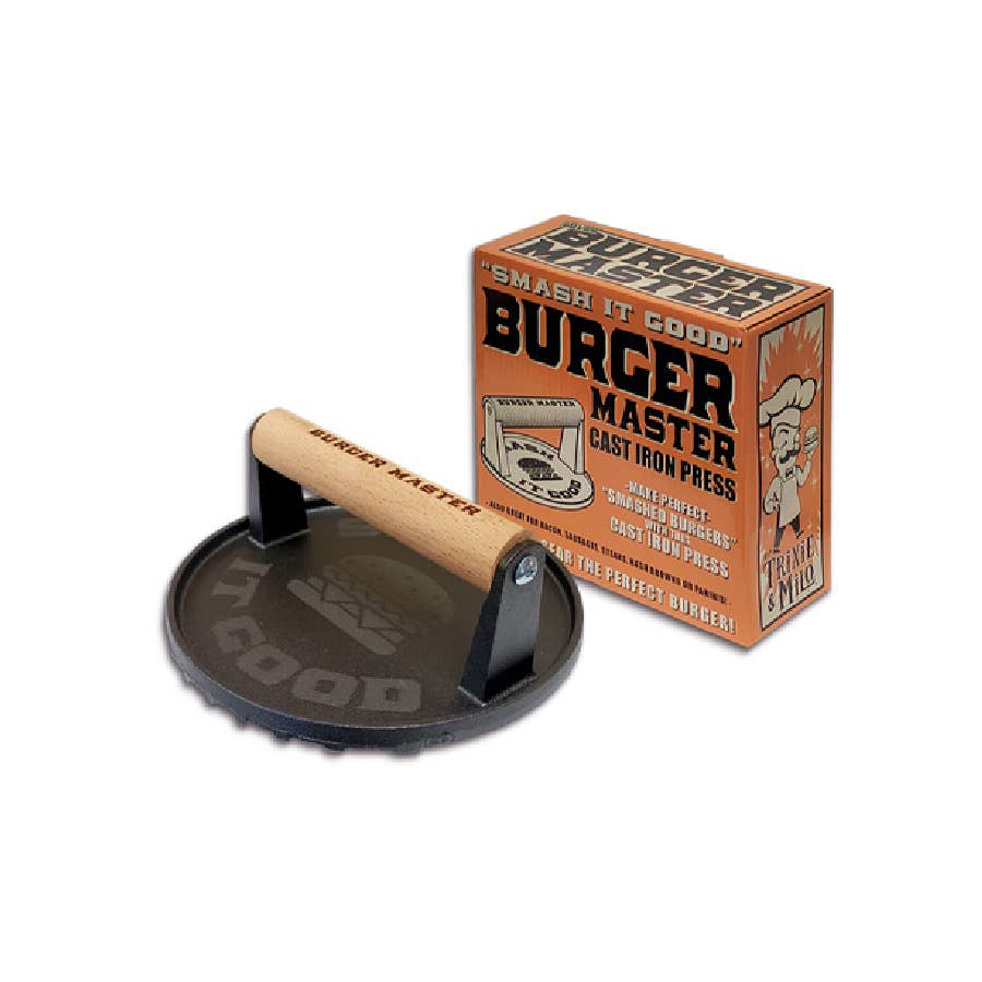 Lucky Jack f.k.a. Trixie & Milo - "Burger Master" Cast Iron Grill Press