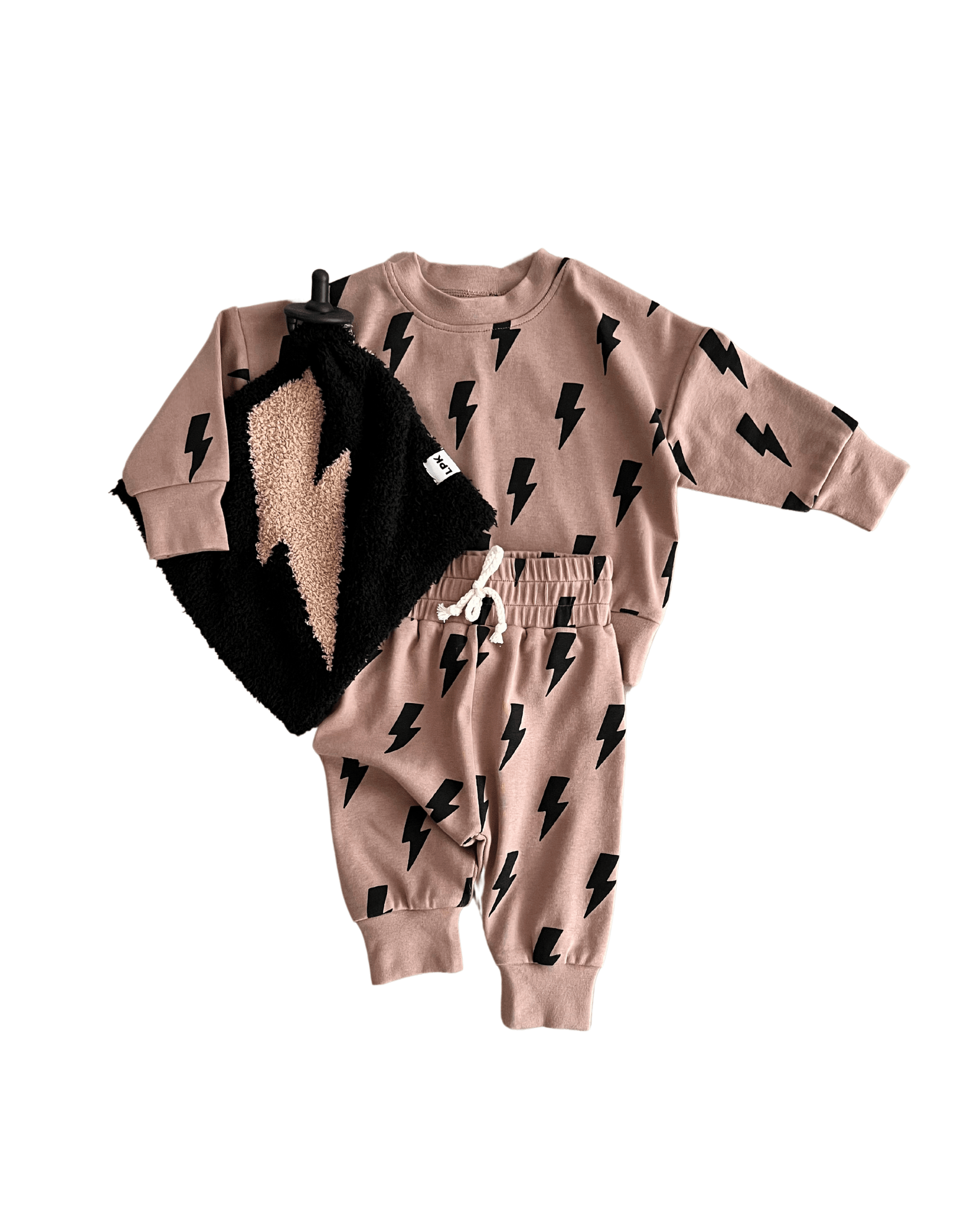 Lucky Panda Kids - Jogger Set | Mocha Bolts