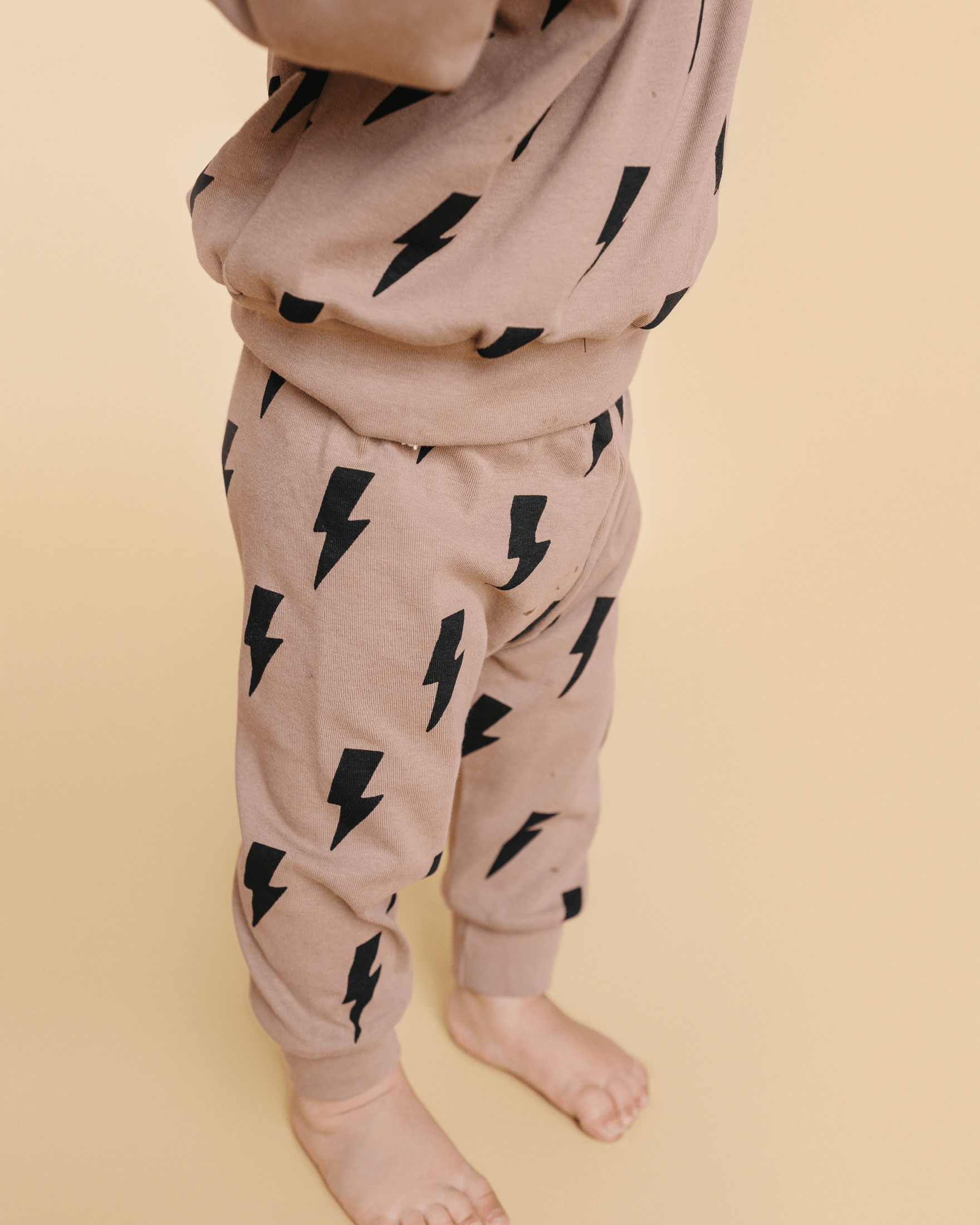 Lucky Panda Kids - Jogger Set | Mocha Bolts