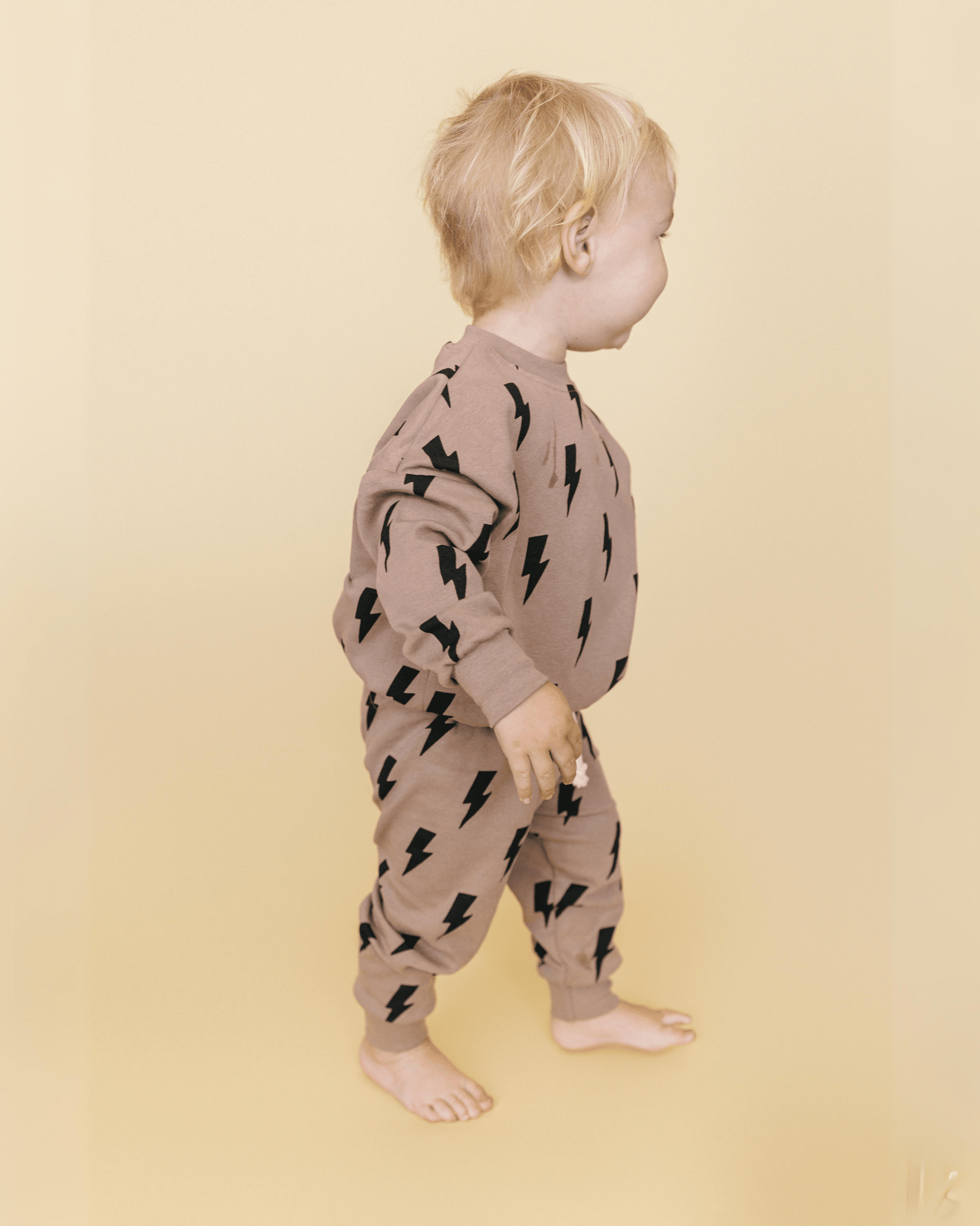 Lucky Panda Kids - Jogger Set | Mocha Bolts