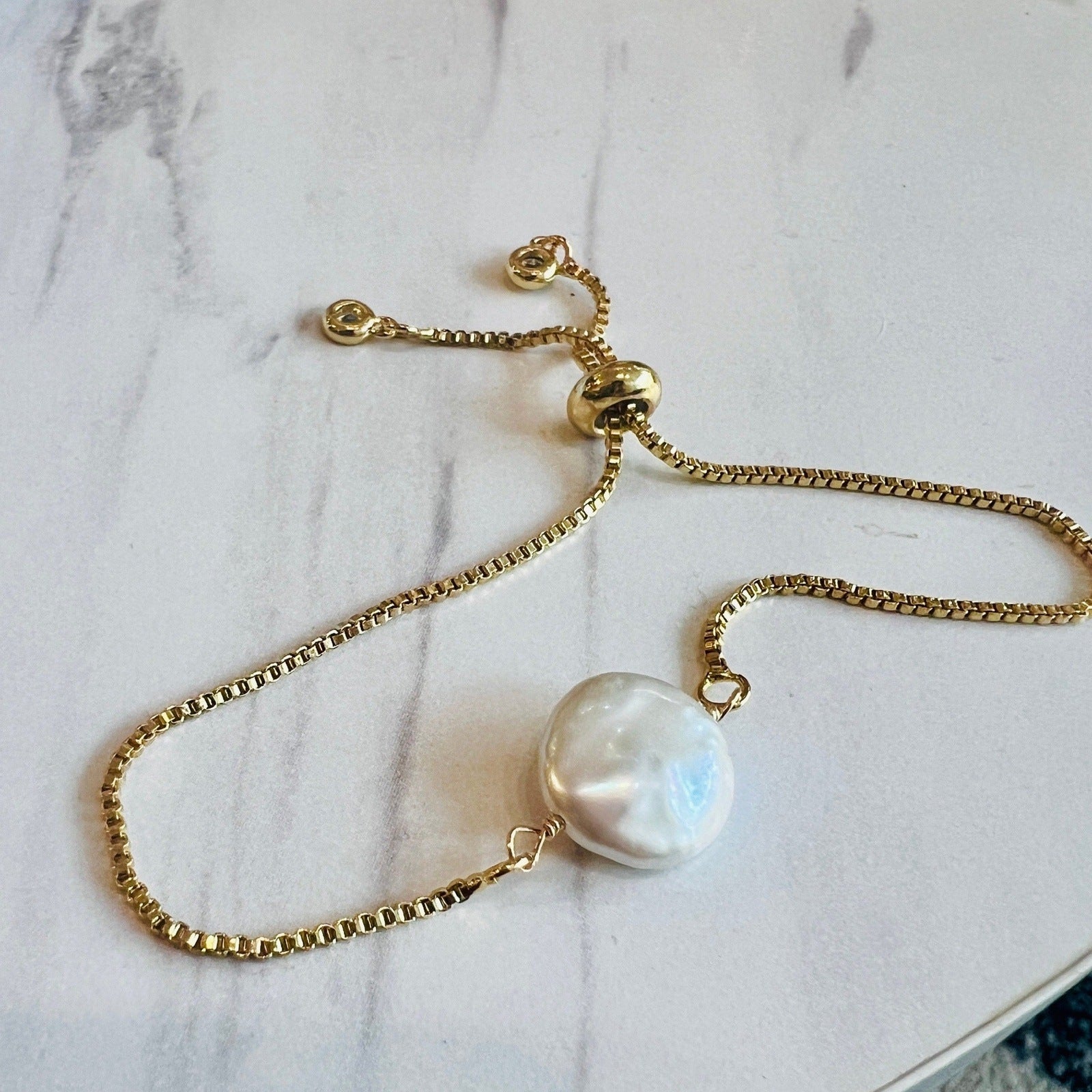 Lucy Adjustable Pearl Bracelet Bracelets + Anklets