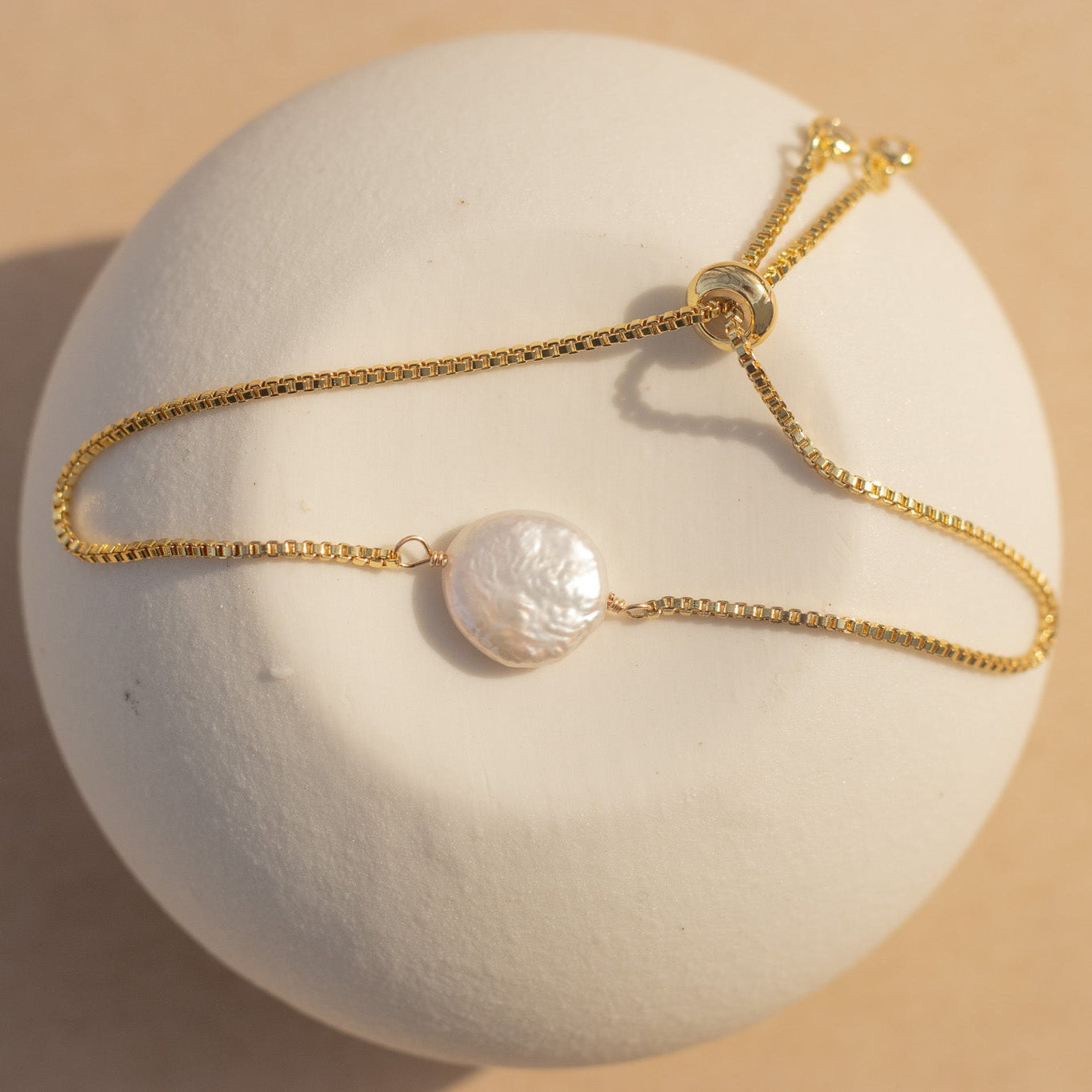 Lucy Adjustable Pearl Bracelet Bracelets + Anklets