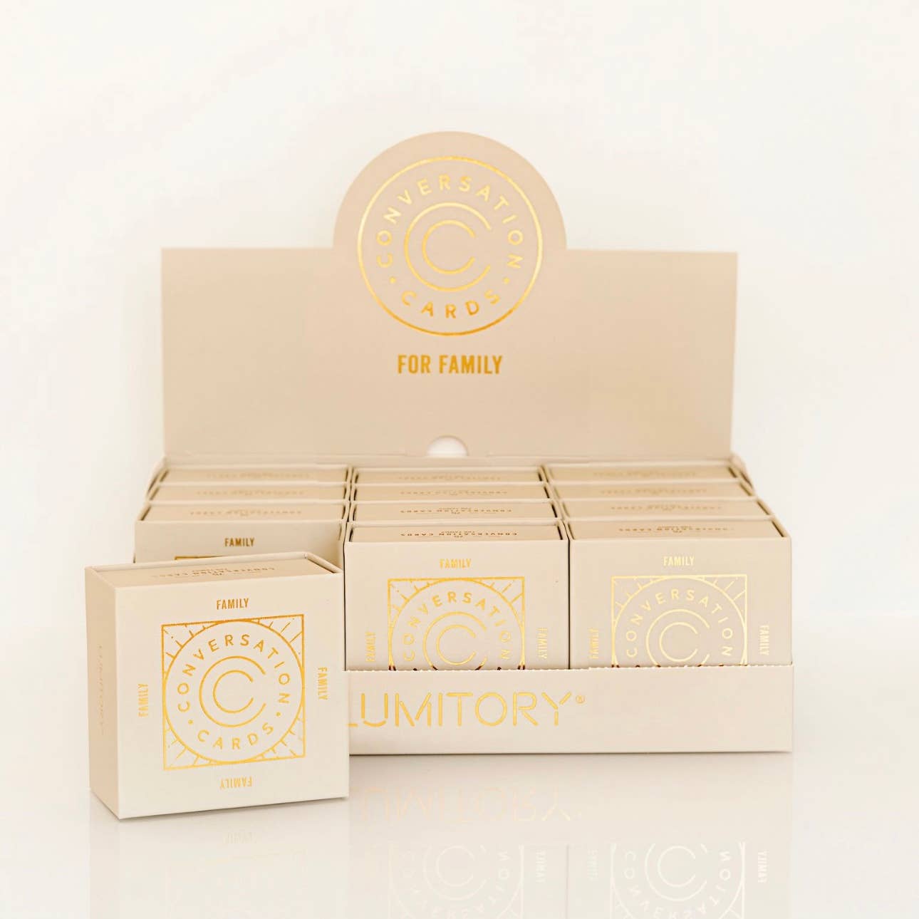 Lumitory - Family Conversation Cards: 12 Sets with Free Display
