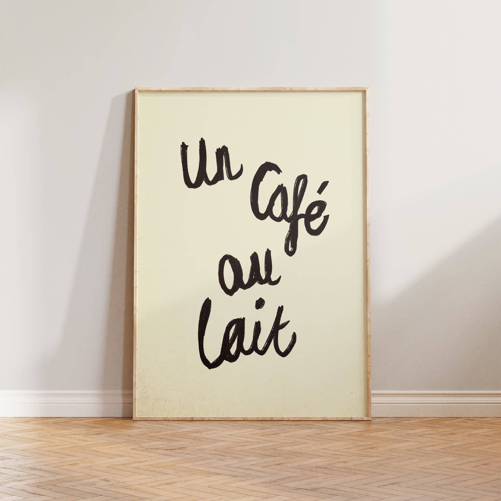 Lune Club - A Café Au Lait Handwritten Print
