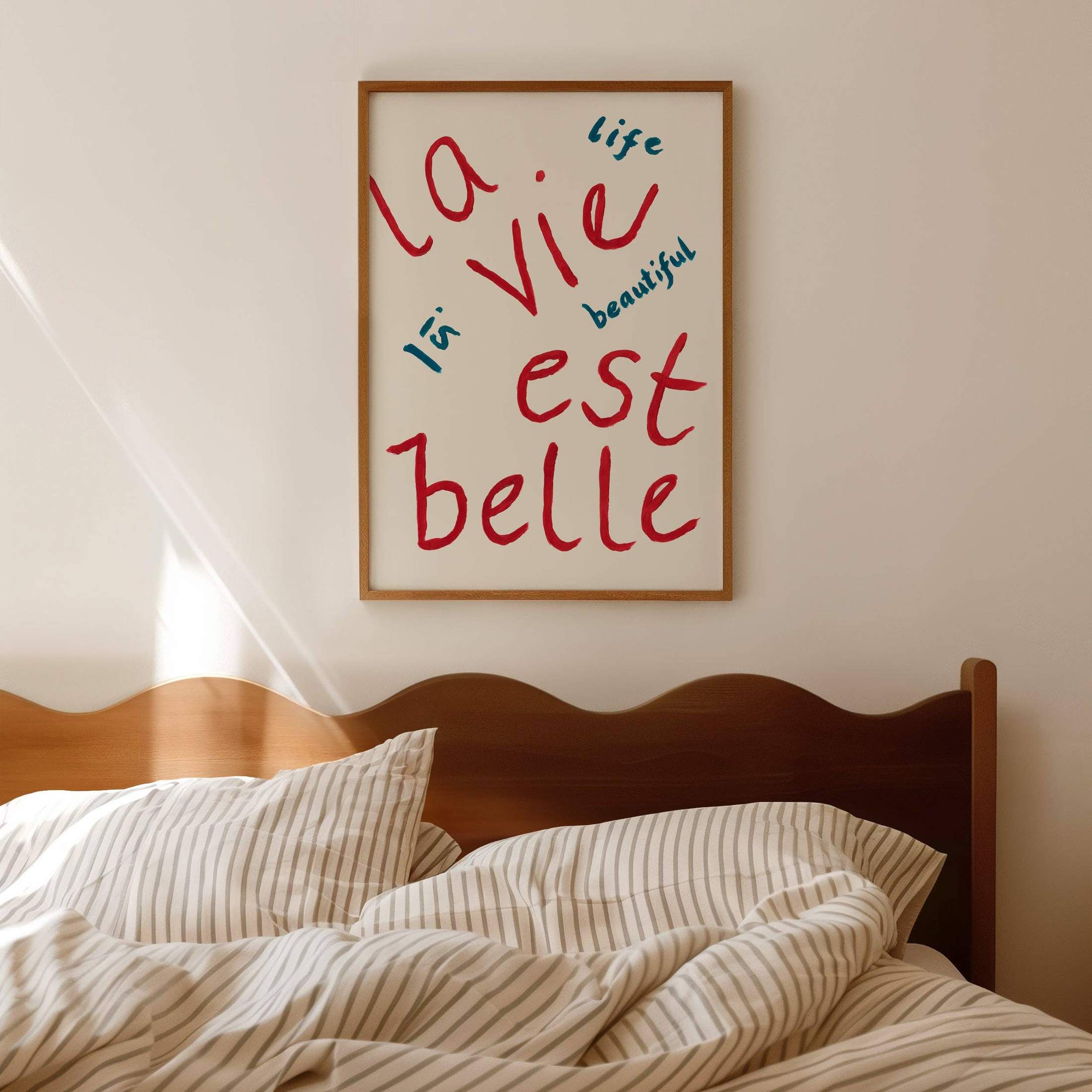 Lune Club - La Vie Est Belle Hand Painted Print