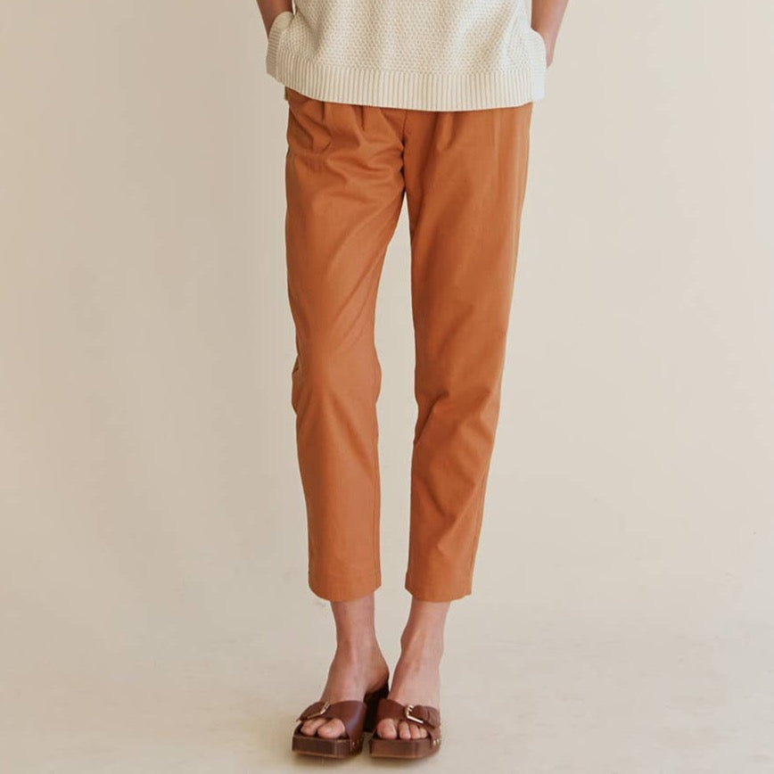 Marcello Linen Tapered Pants Bottoms