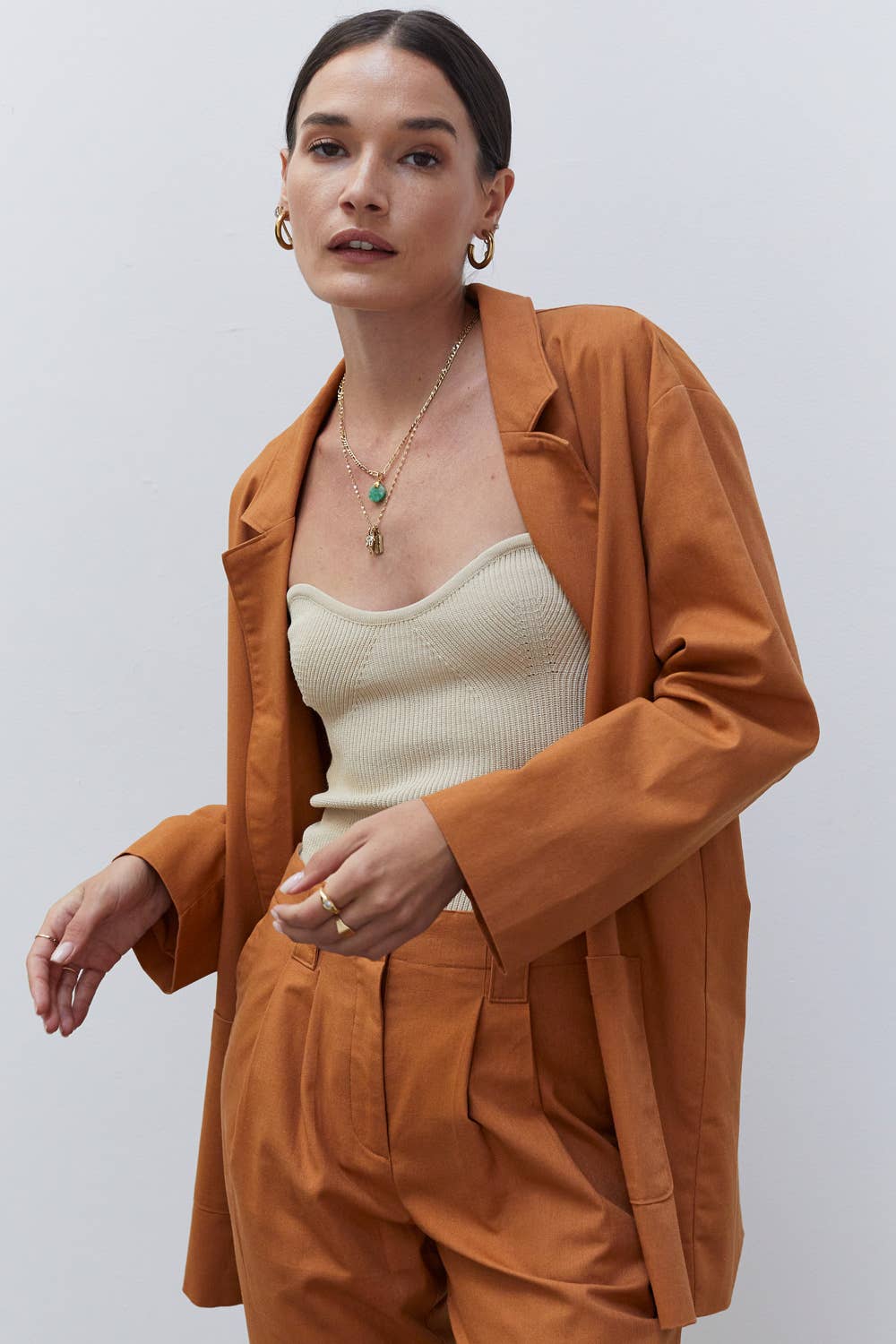 Marcello Slouchy Linen Blazer Jackets