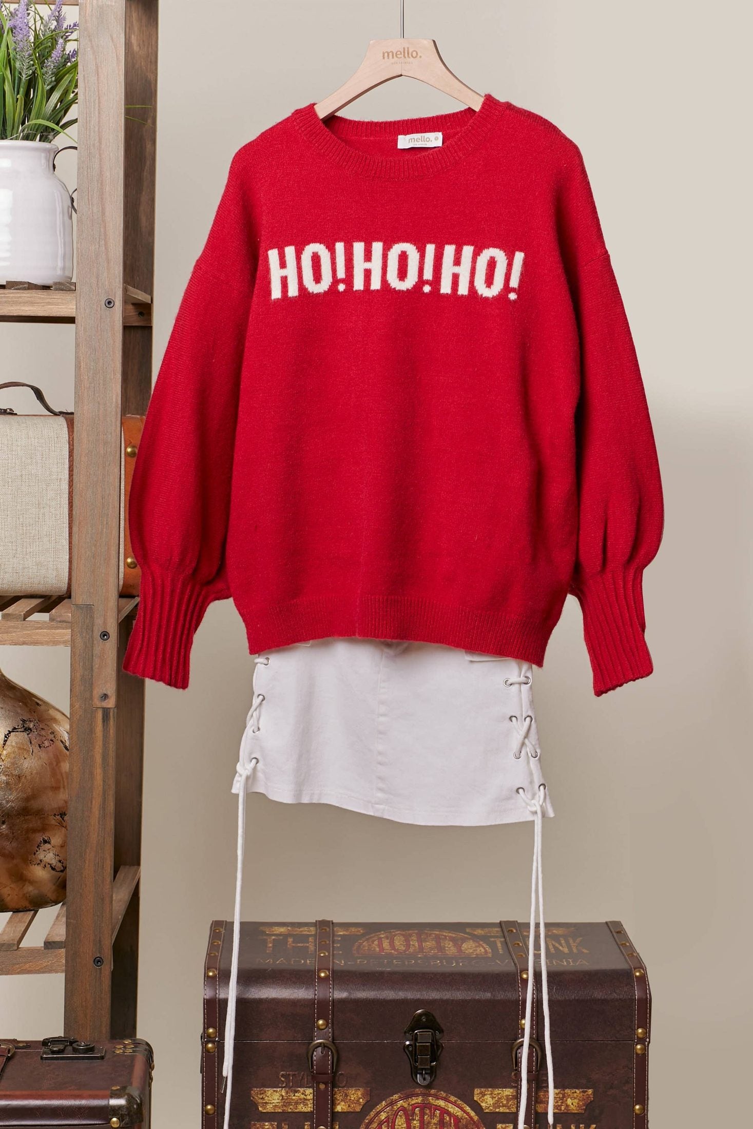 Mello. - OVERSIZE Christmas Sweater with Lettering