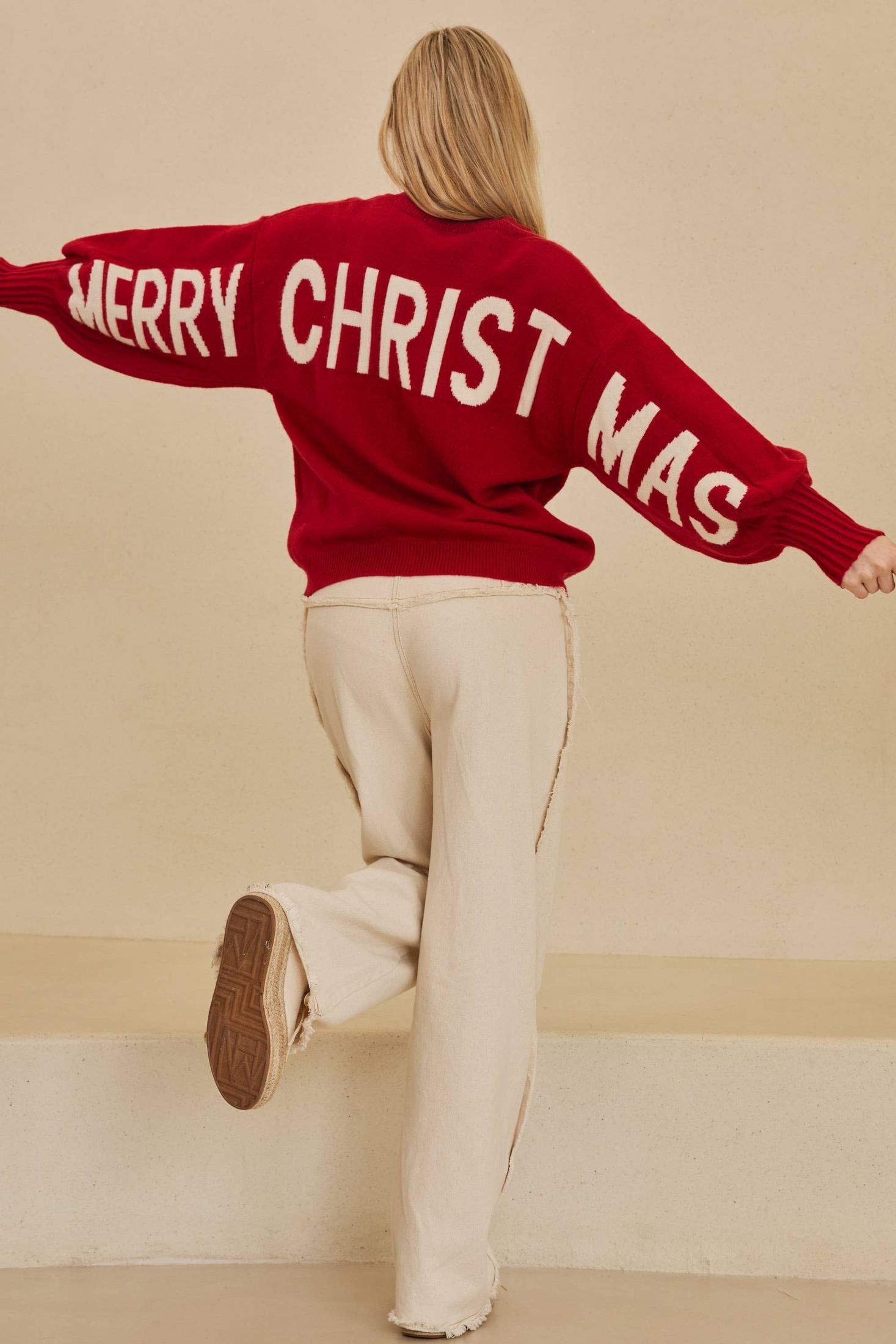 Mello. - OVERSIZE Christmas Sweater with Lettering