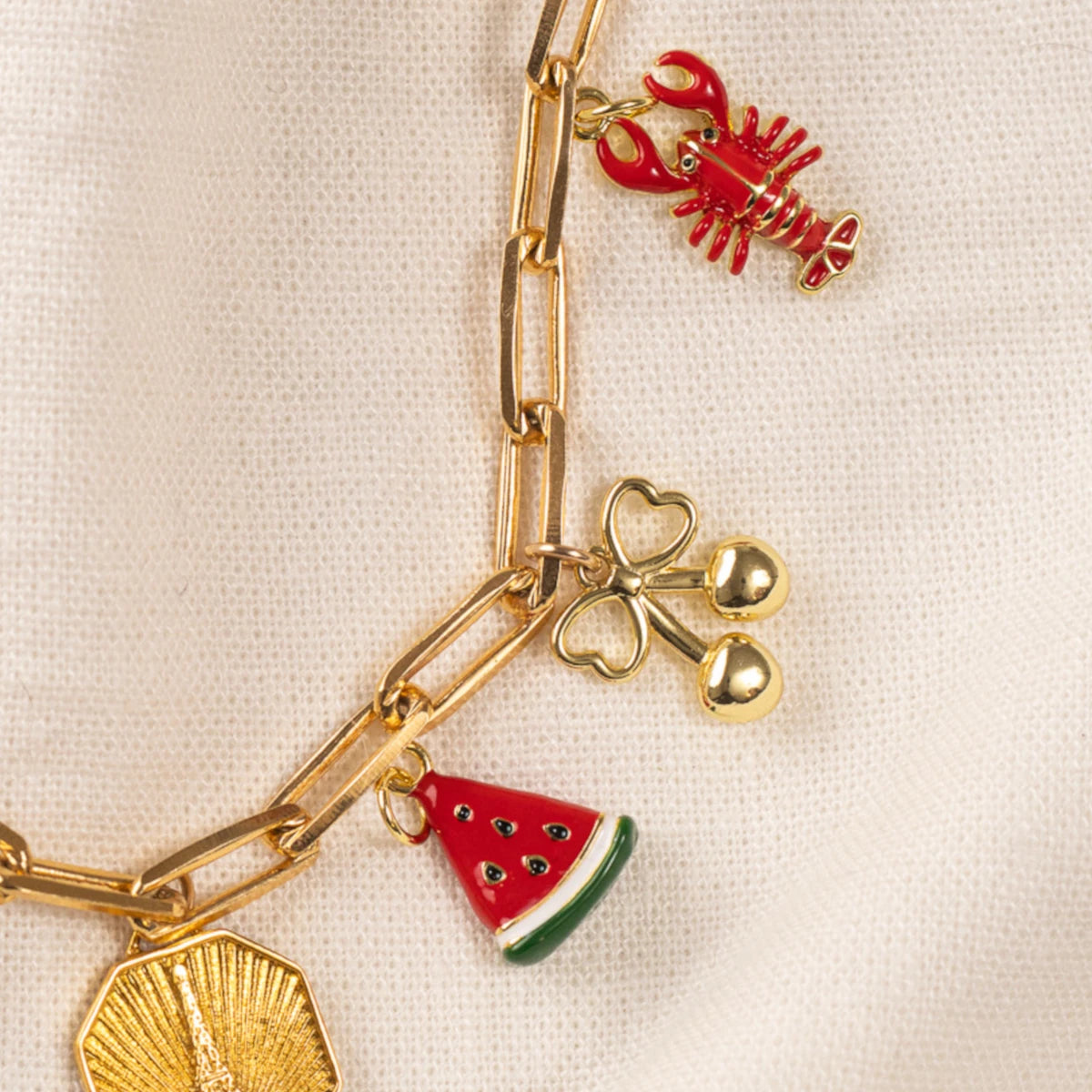 Mini Cherry Bow Charm Charms