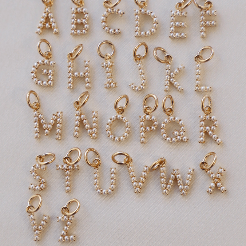 Mini Pearl Initials Charms