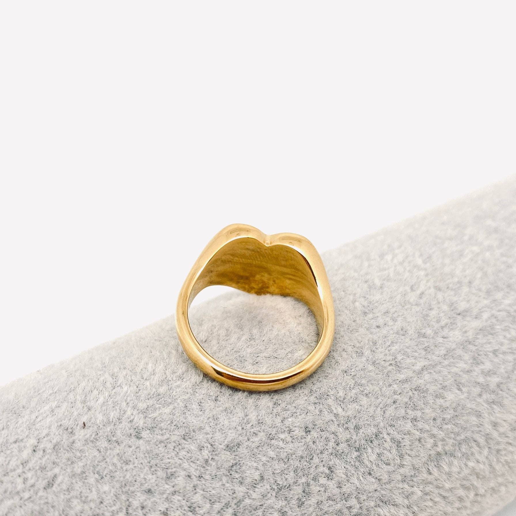 Mio Queena - "SELF LOVE CLUB" Heart Shaped 18K Gold Plated Rings - FGS