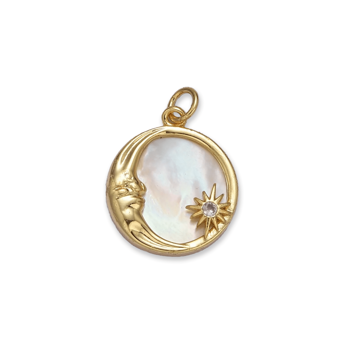 Moon & Star Pearl Charm Charms