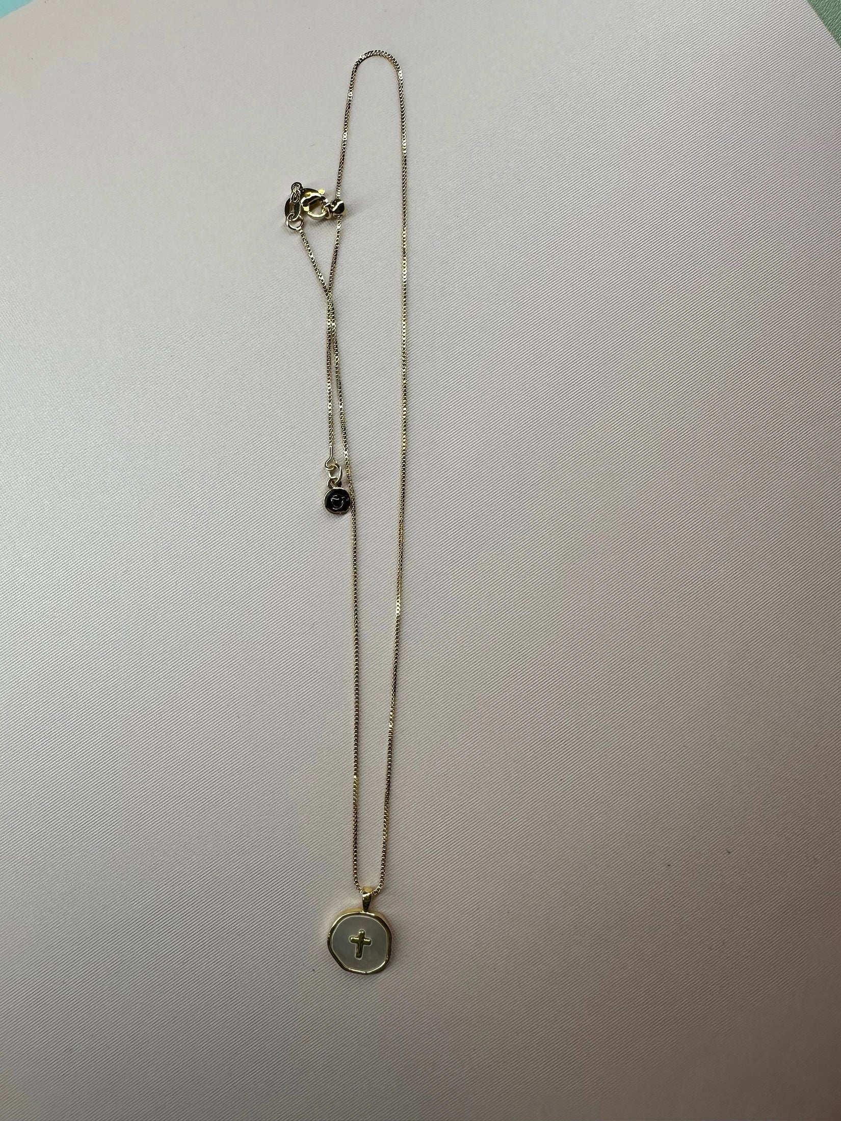 Mother of Pearl Mini Cross Necklace Necklaces