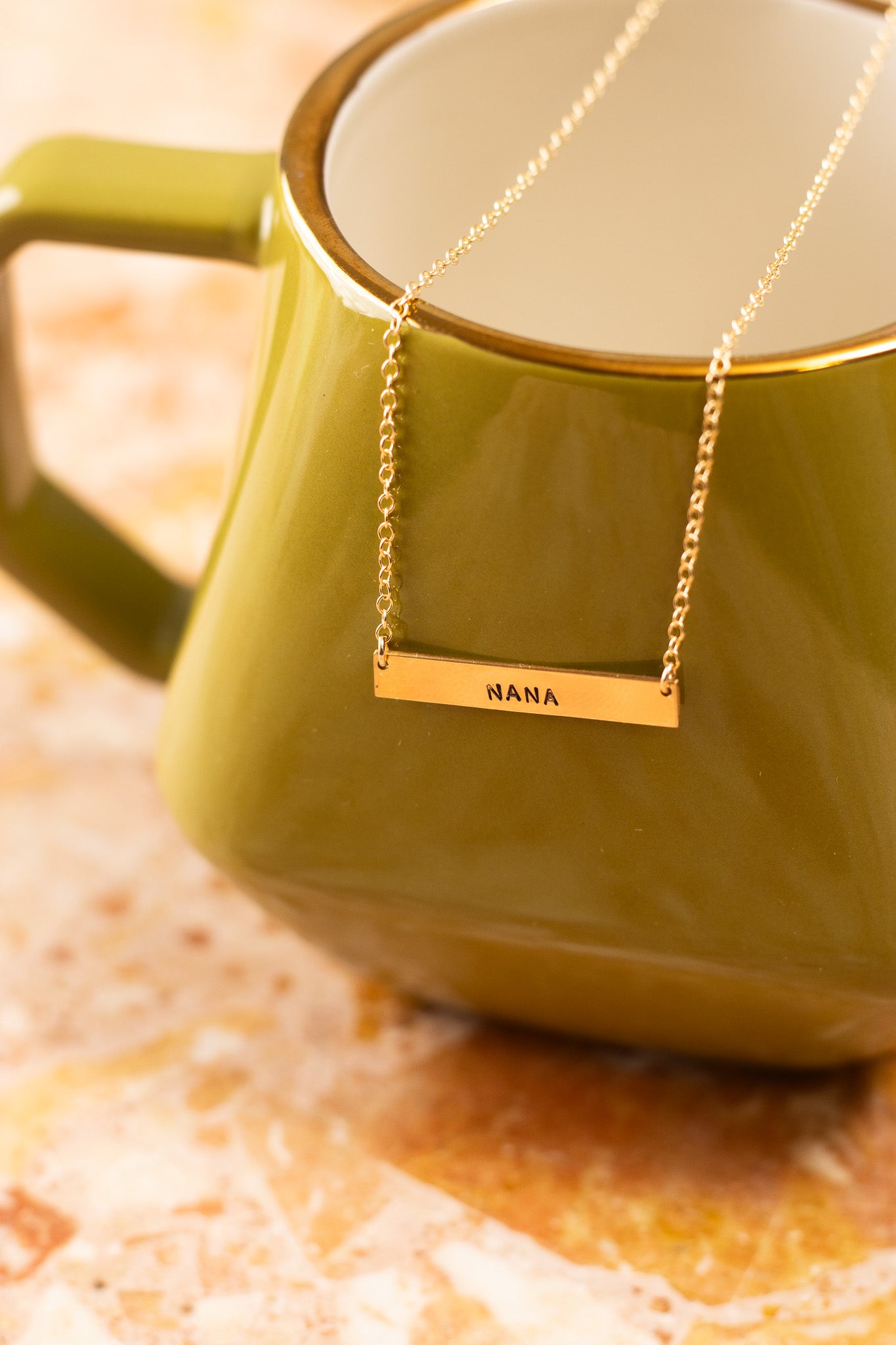 'Mother's Day' Custom Horizontal Bar Necklace Necklaces