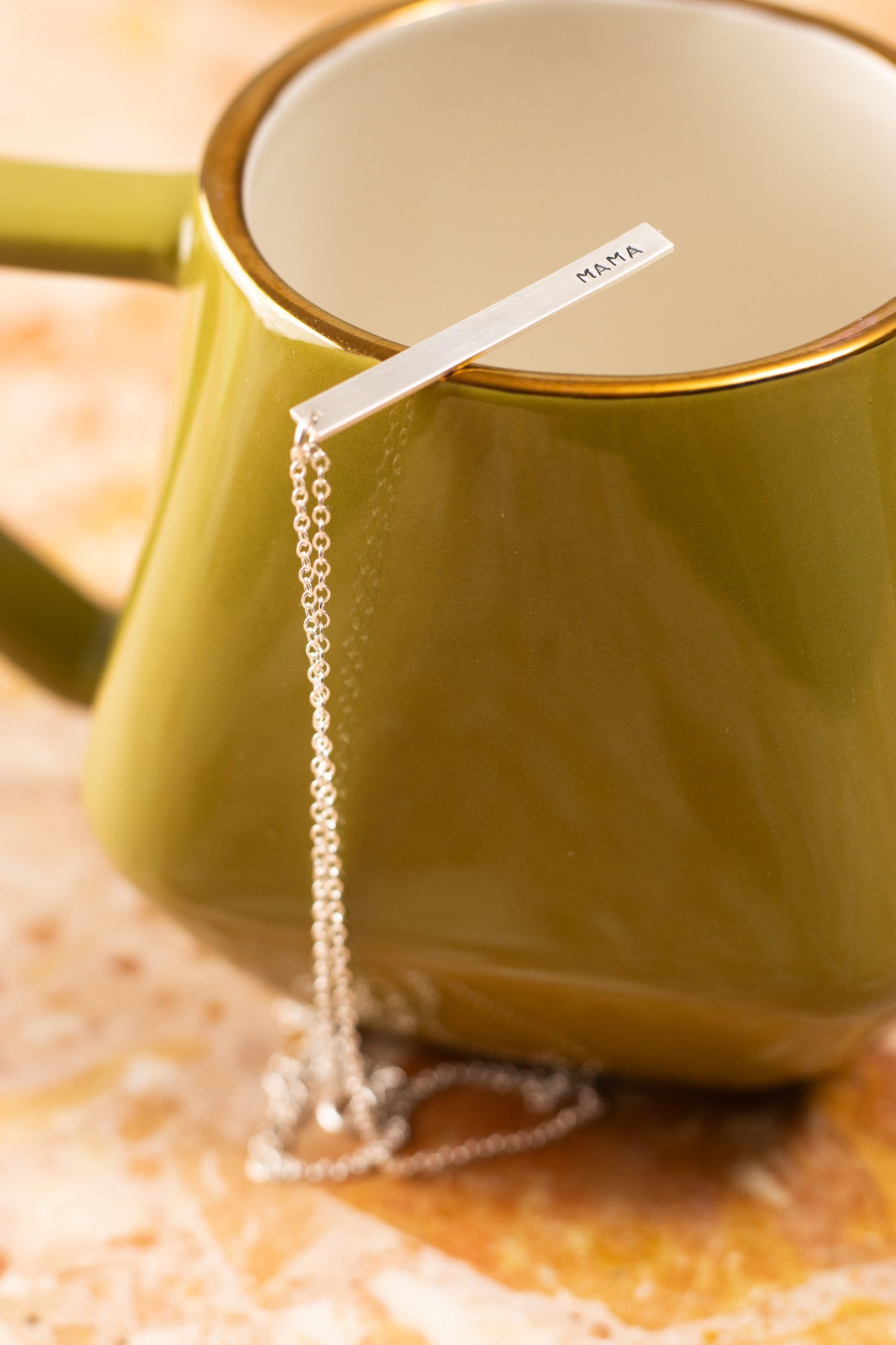 'Mother's Day' Custom Stamped Vertical Bar Necklaces