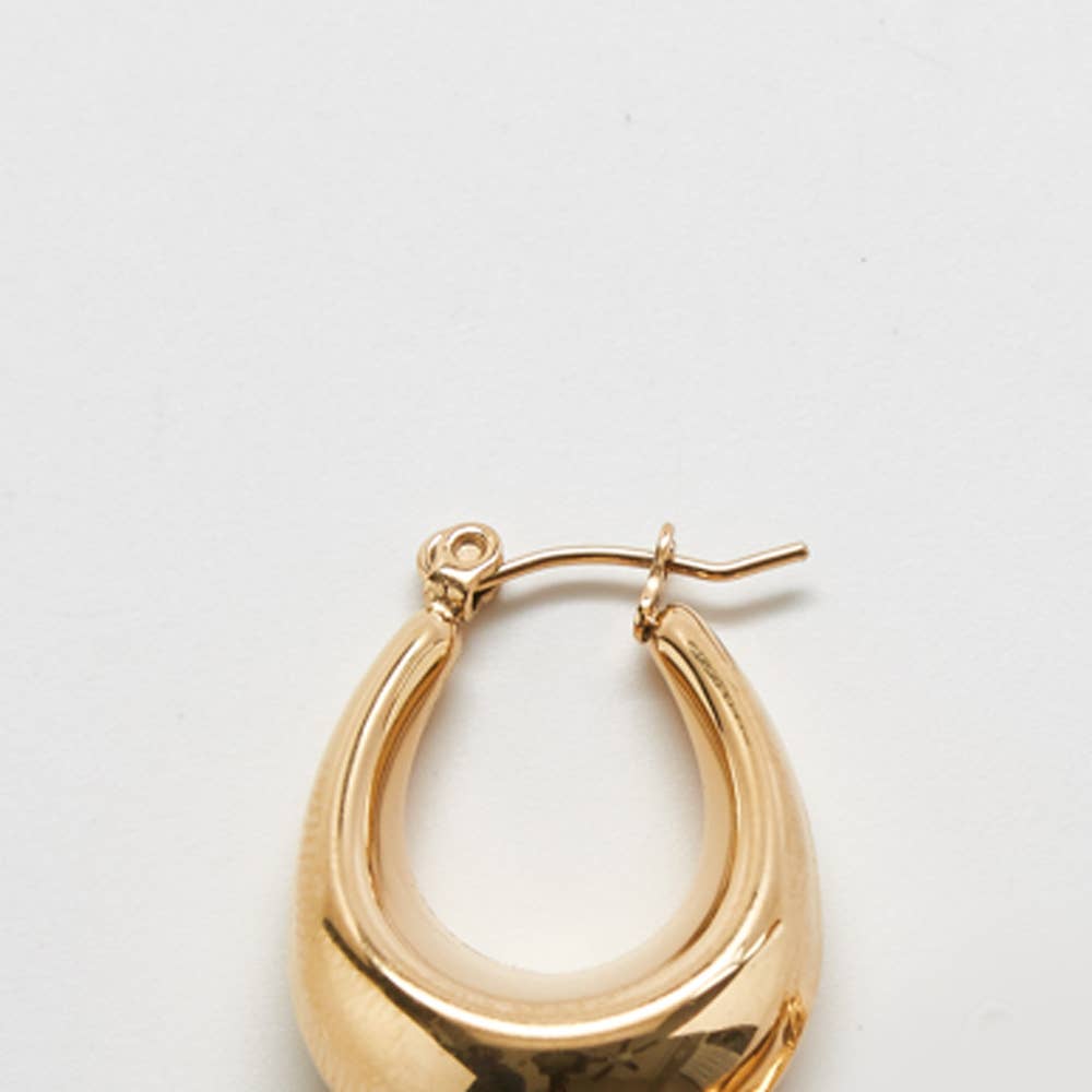 Oval Hoop Earrings Earrings
