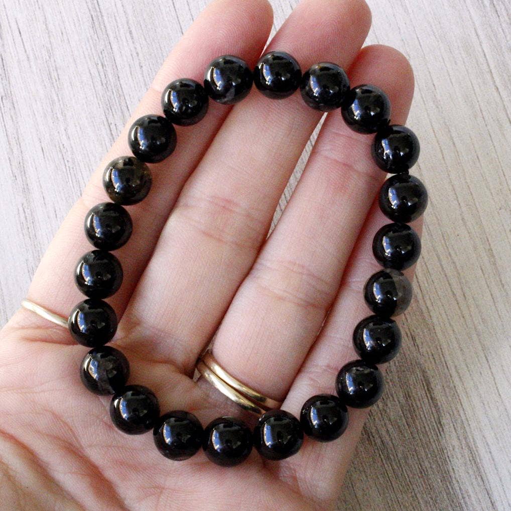 Pebble House - Black Tourmaline Bracelet 4mm/6mm/8mm - Crystals & Stones