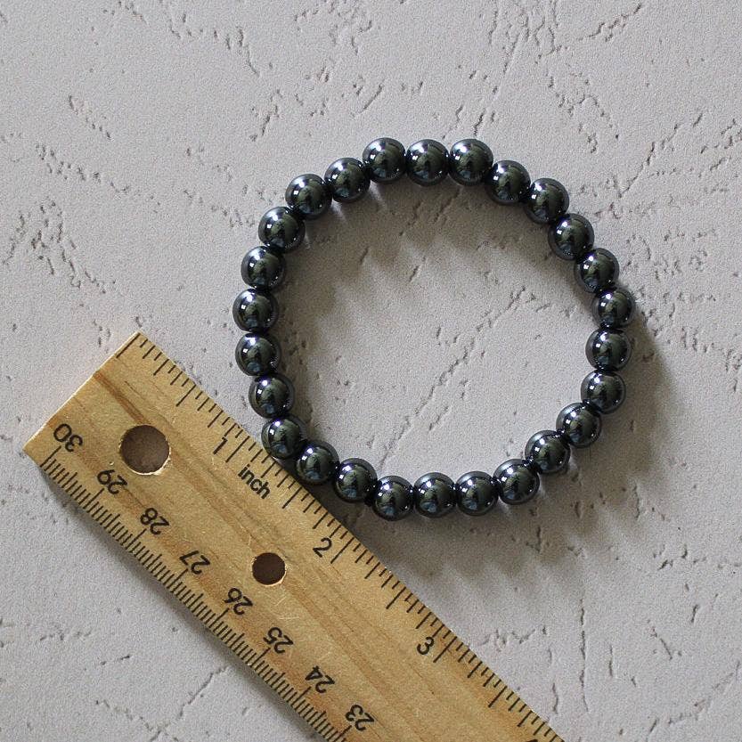 Pebble House - Hematite Bracelet 8mm or 6mm - Crystals & Stones