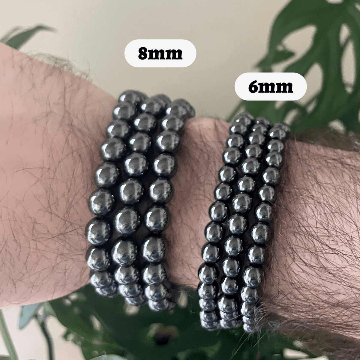 Pebble House - Hematite Bracelet 8mm or 6mm - Crystals & Stones