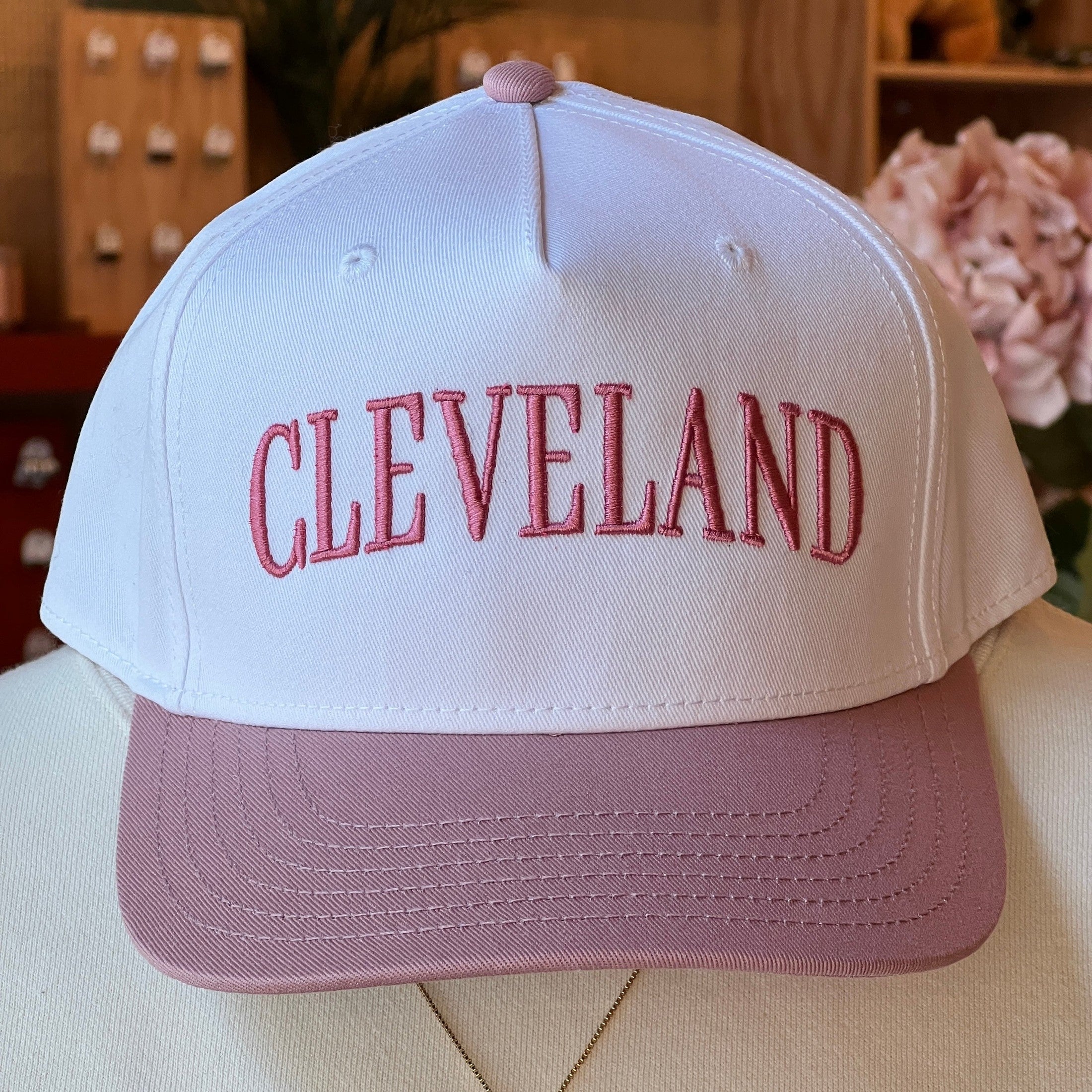 Pink Cleveland Hat Hats + Bandanas