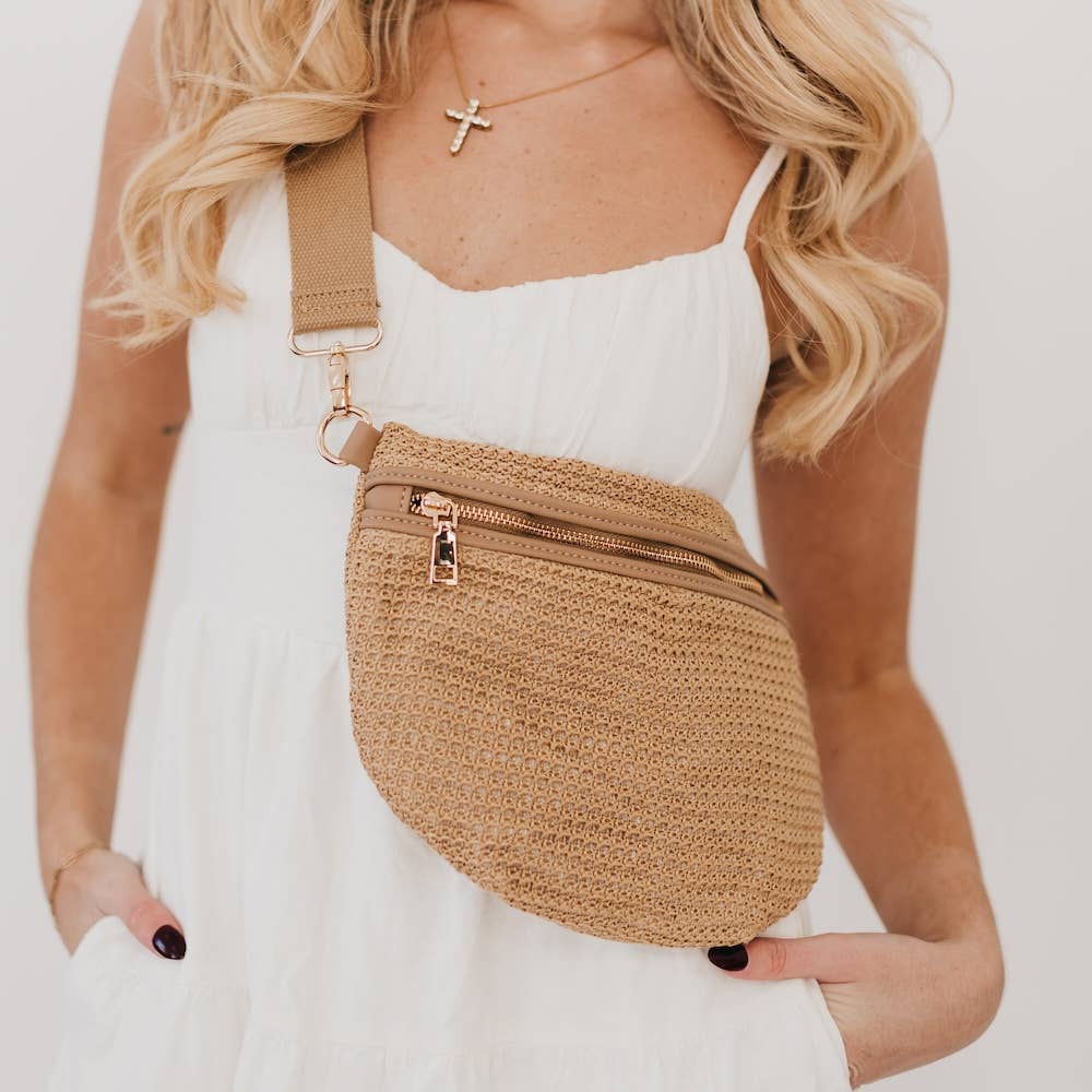 Pretty Simple - Rachel Raffia Bum Bag