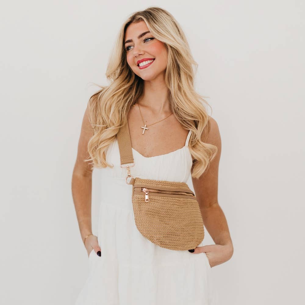 Pretty Simple - Rachel Raffia Bum Bag