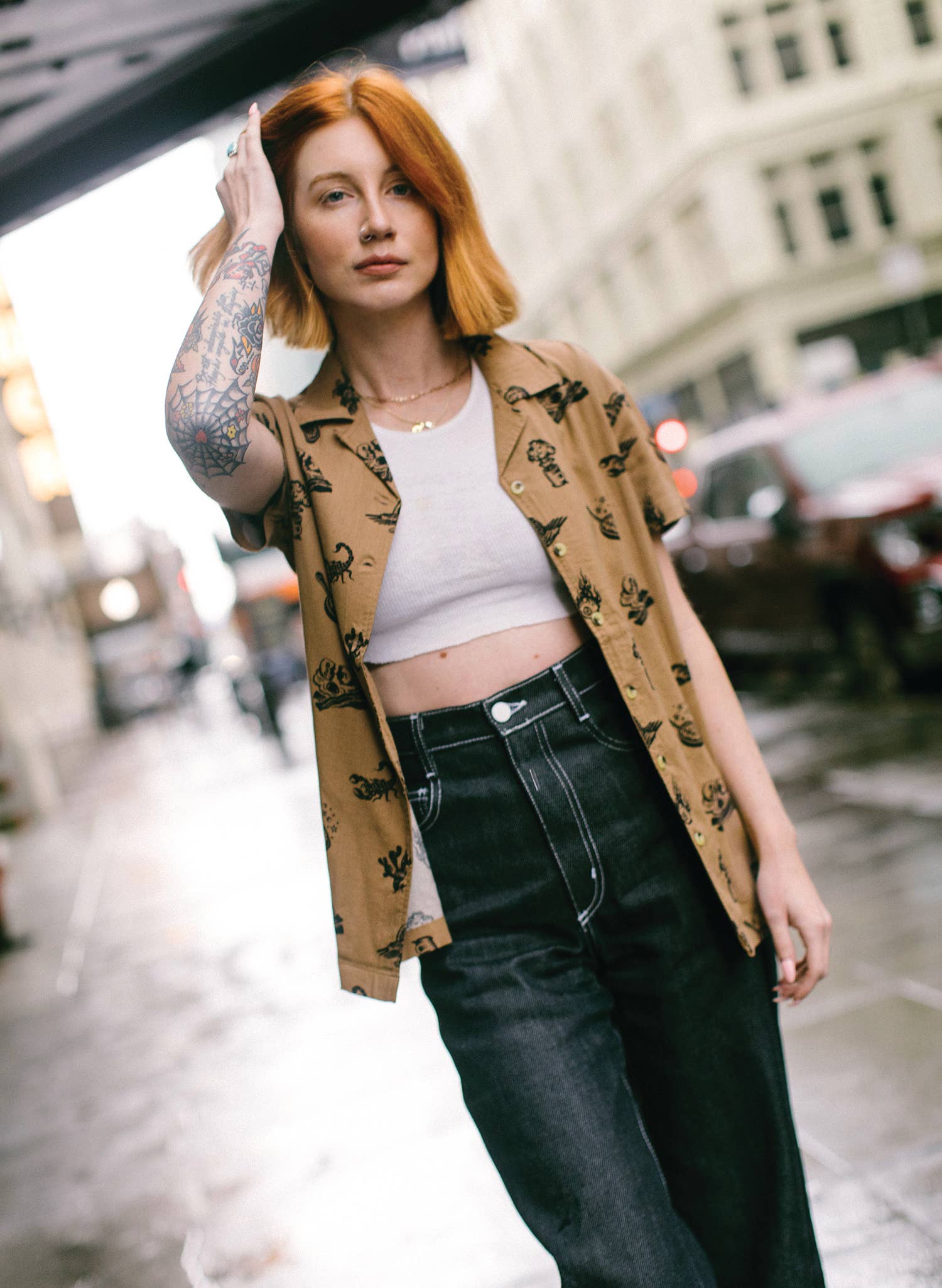 Pyknic - Brain Fried Desert Casual Button Down Shirt Men & Women