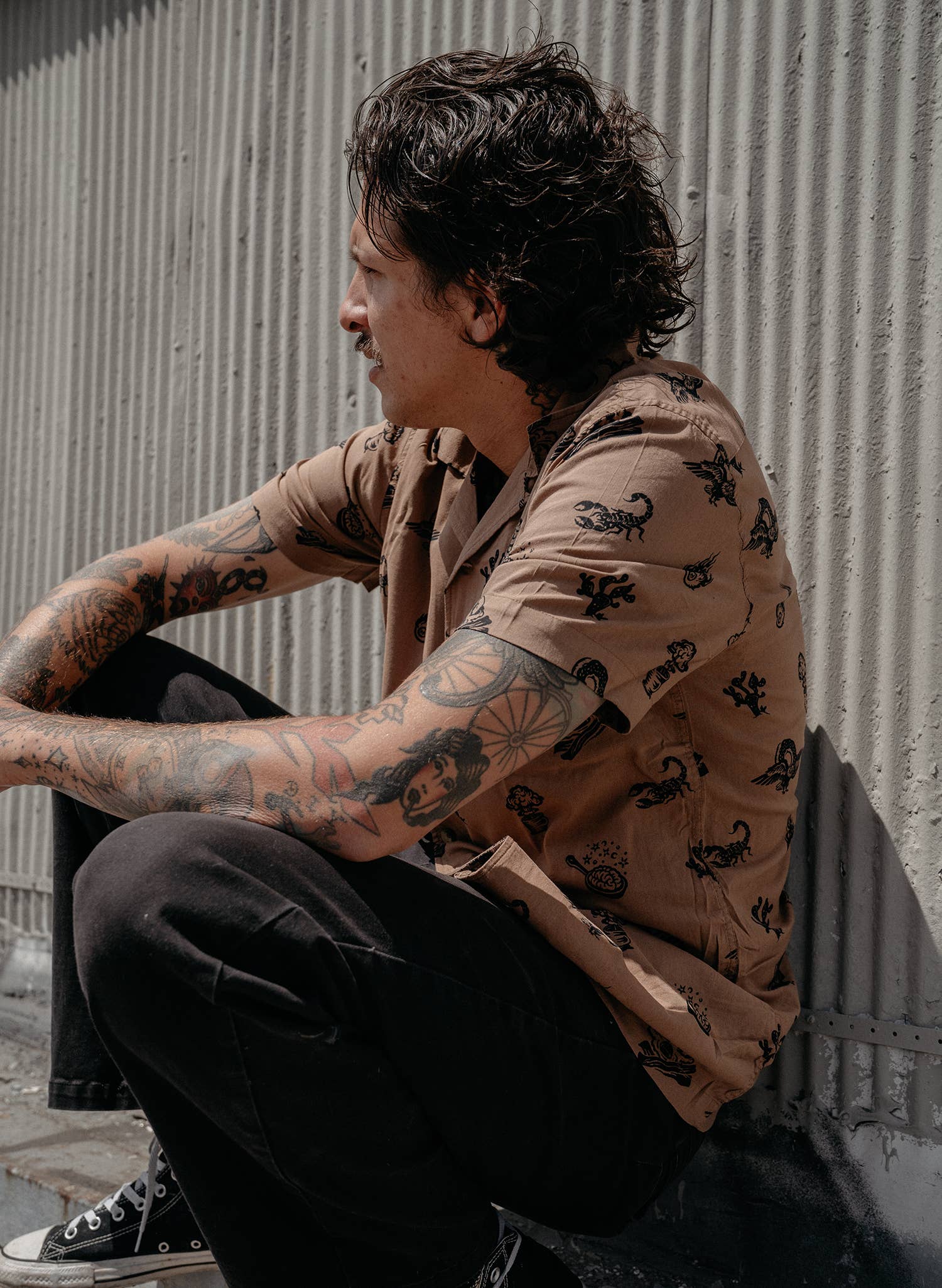 Pyknic - Brain Fried Desert Casual Button Down Shirt Men & Women