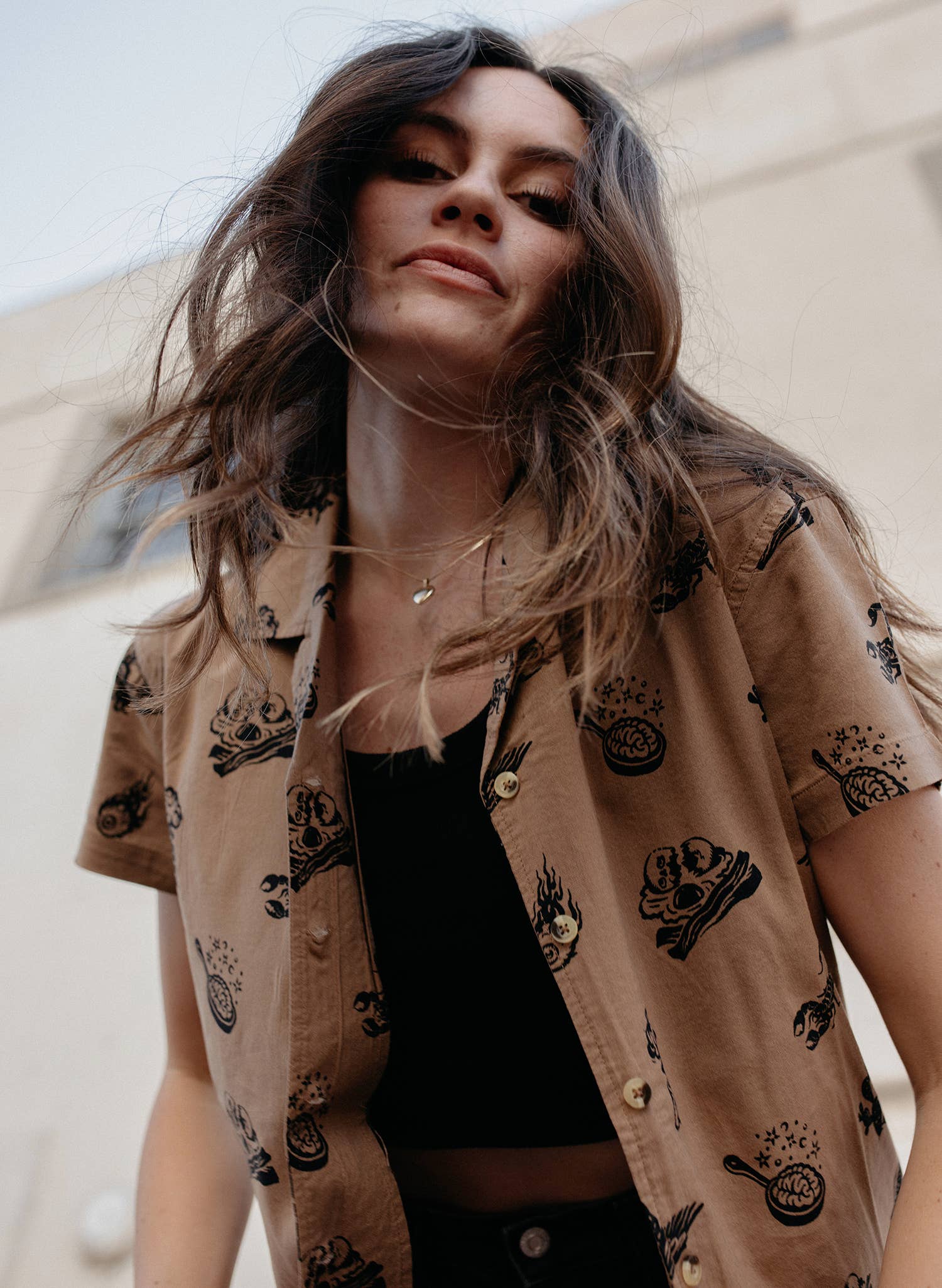 Pyknic - Brain Fried Desert Casual Button Down Shirt Men & Women