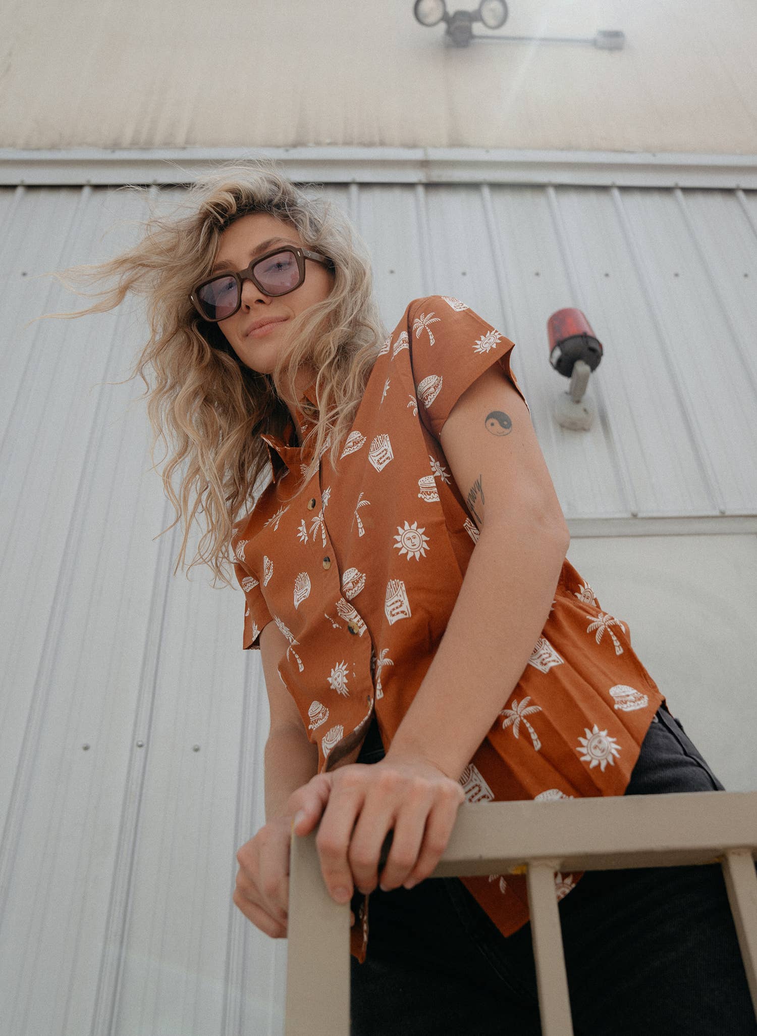 Pyknic - Take It Greasy Casual Vintage Button Down Shirt Men Women