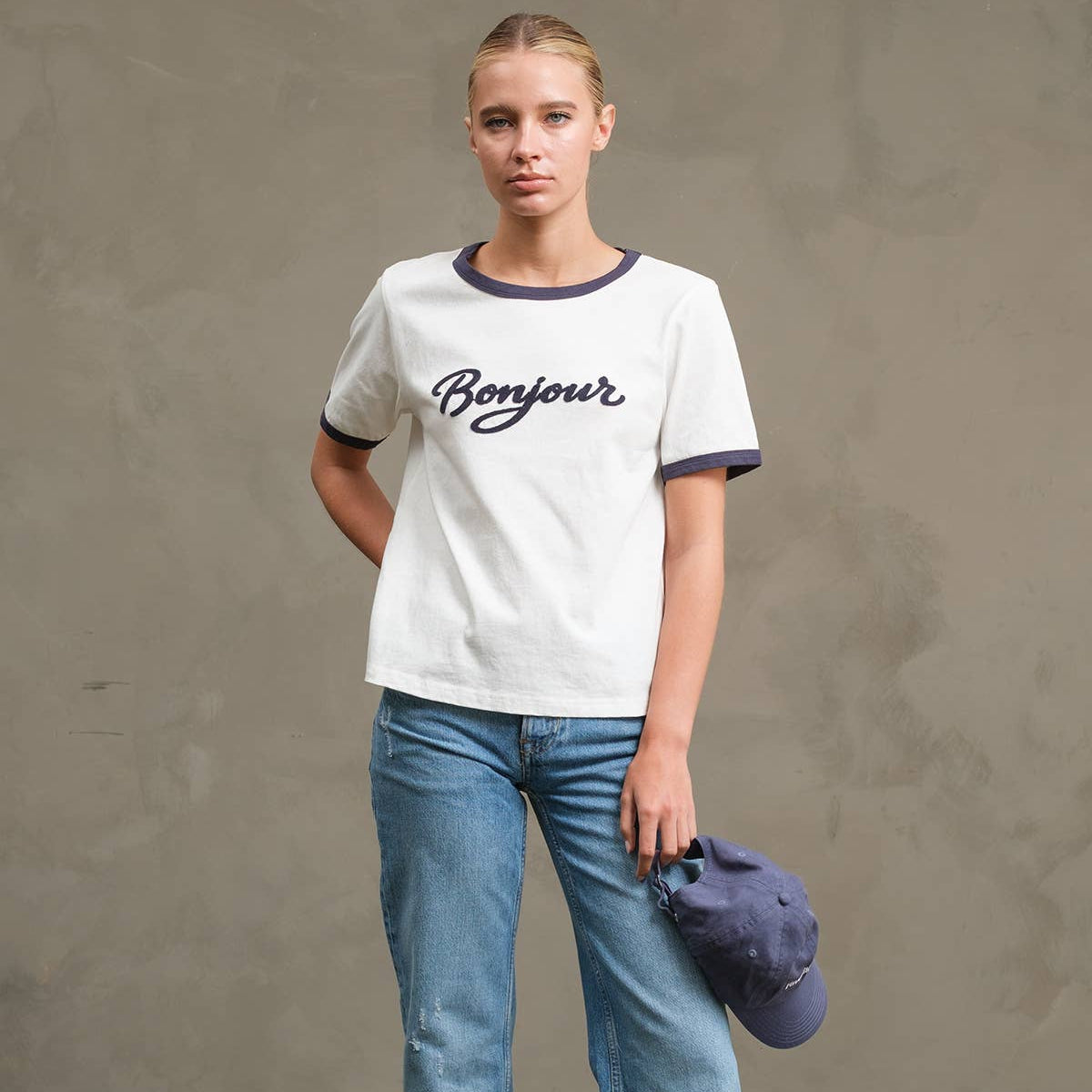 RAISONNEL - Bonjour Contrast Ringer Tee - RTK1036
