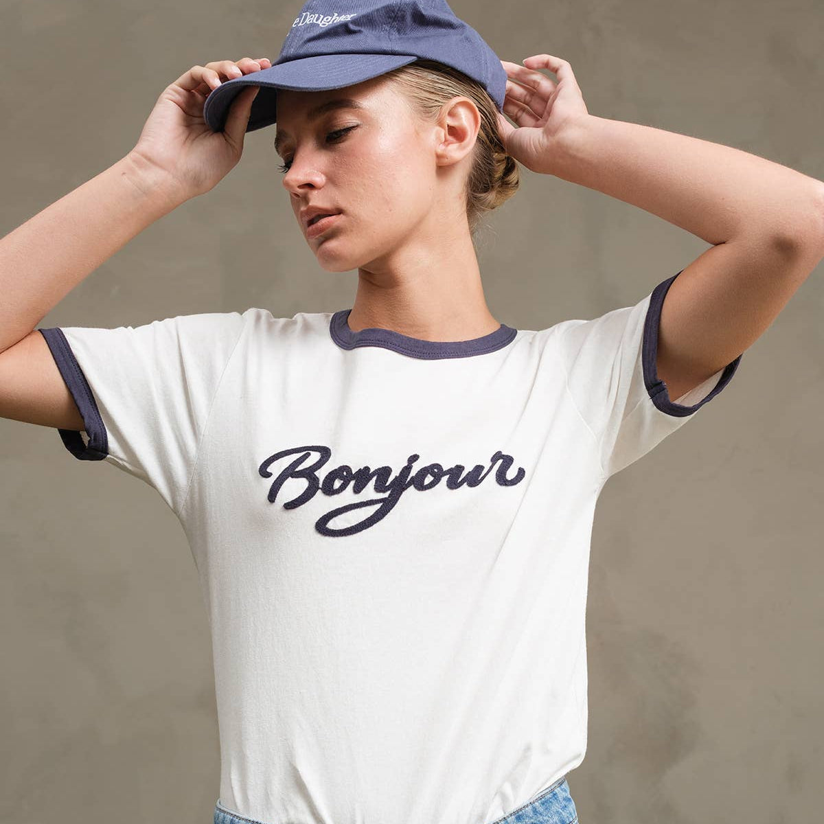 RAISONNEL - Bonjour Contrast Ringer Tee - RTK1036